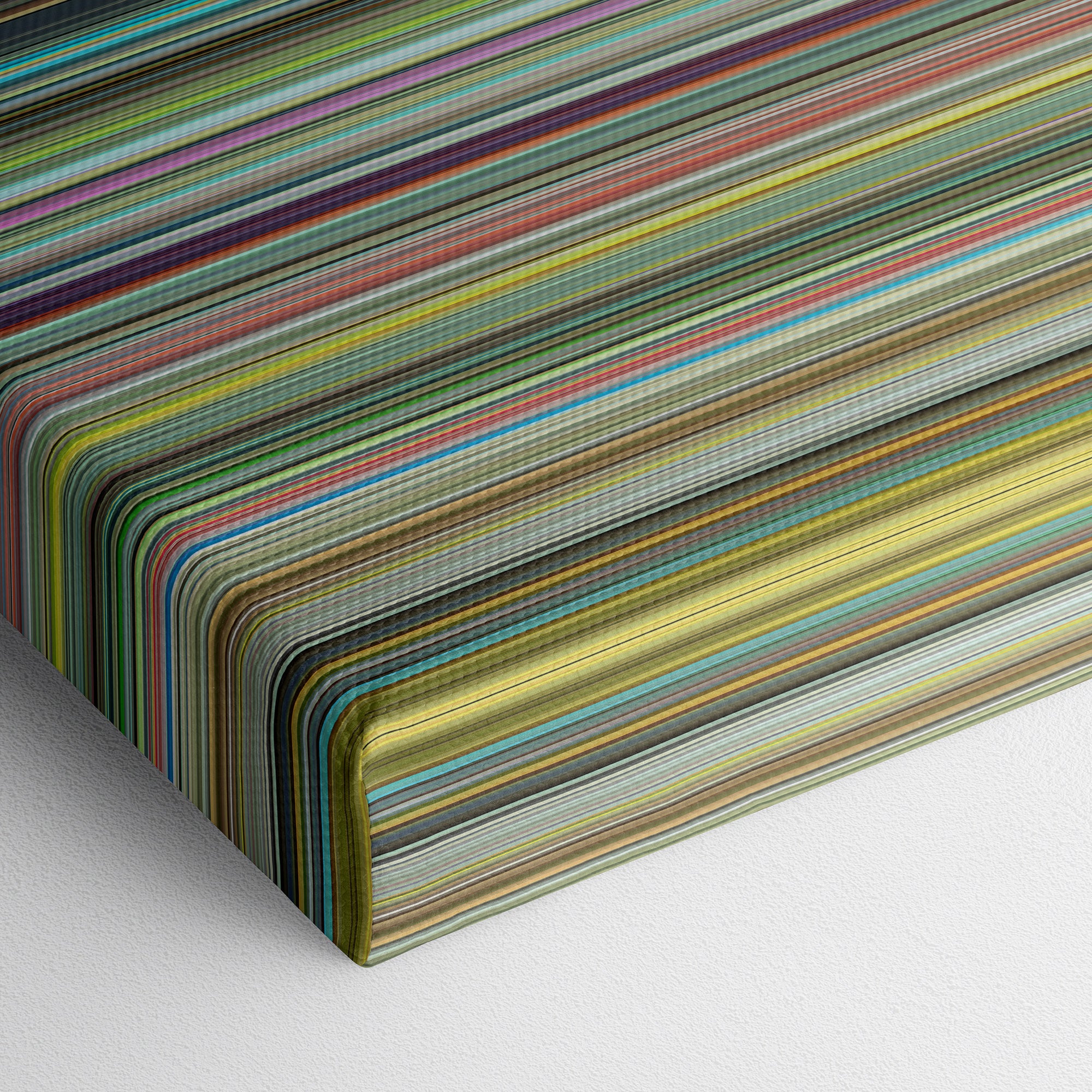Samsara (2011) CineSpectrum Color Spectrum Canvas Print - Close Up of Bottom of Print
