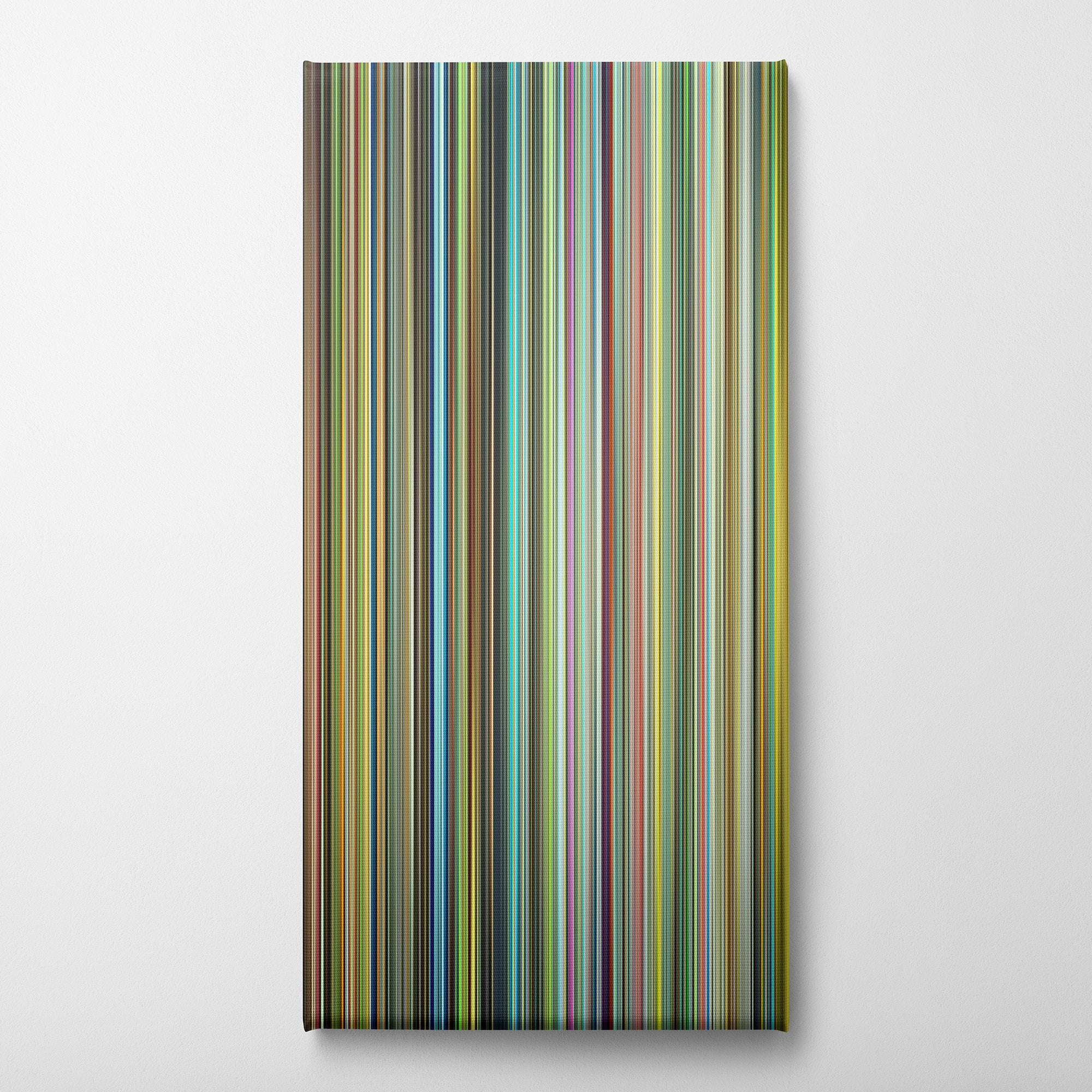 Samsara (2011) CineSpectrum Color Spectrum Canvas Print - Vertical on Wall