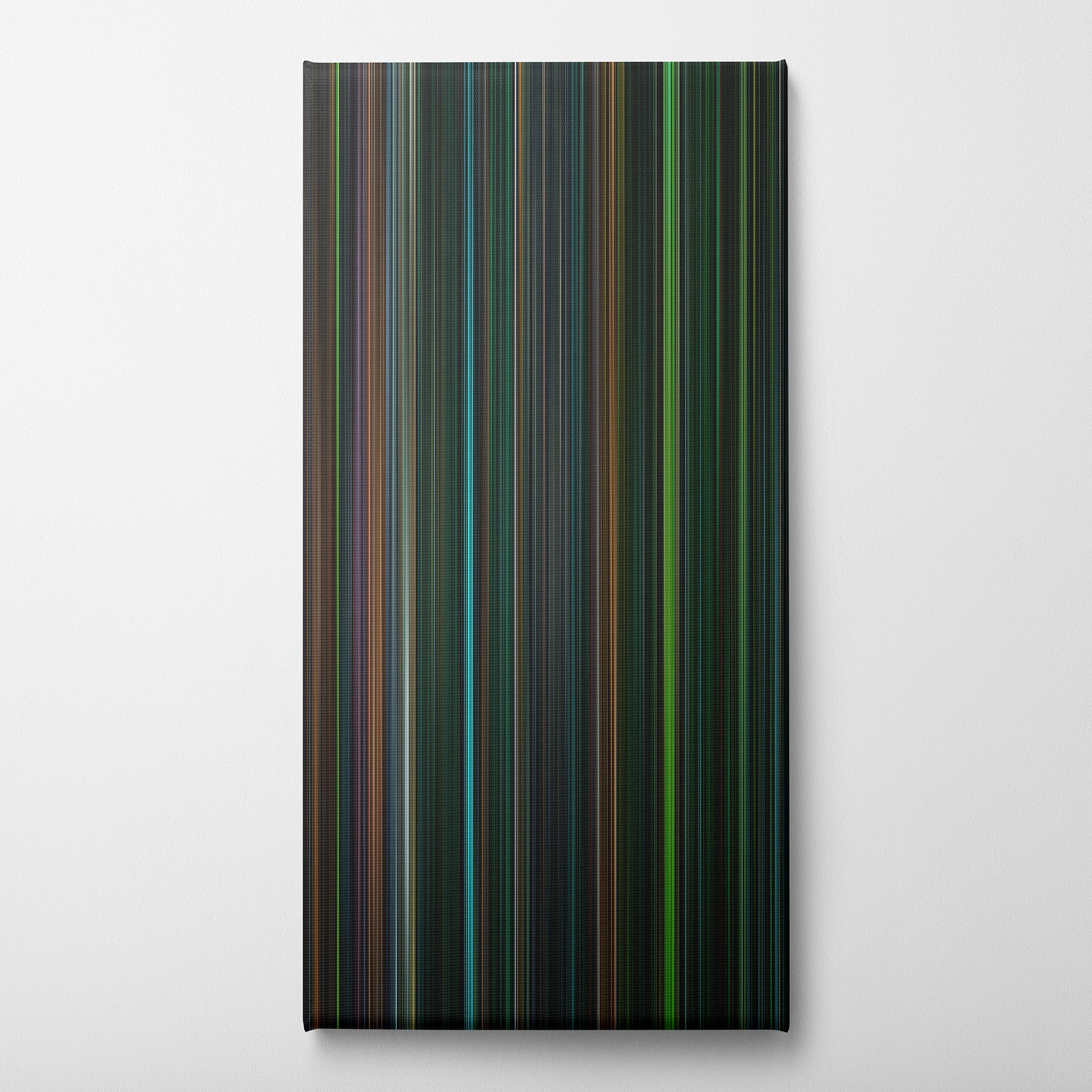 Saw V (2008) CineSpectrum Color Spectrum Canvas Print - Vertical on Wall