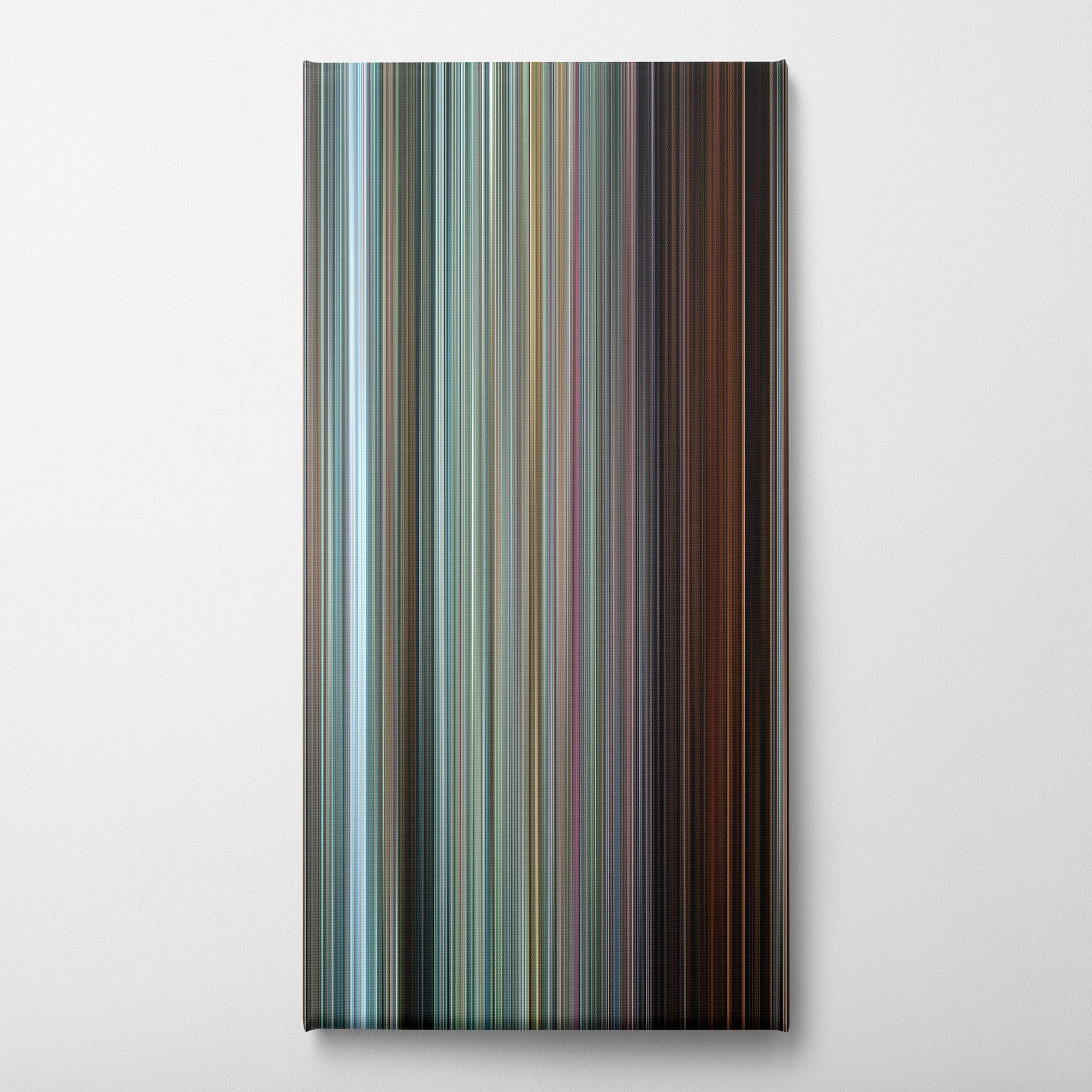 Shaun of the Dead (2004) CineSpectrum Color Spectrum Canvas Print - Vertical on Wall