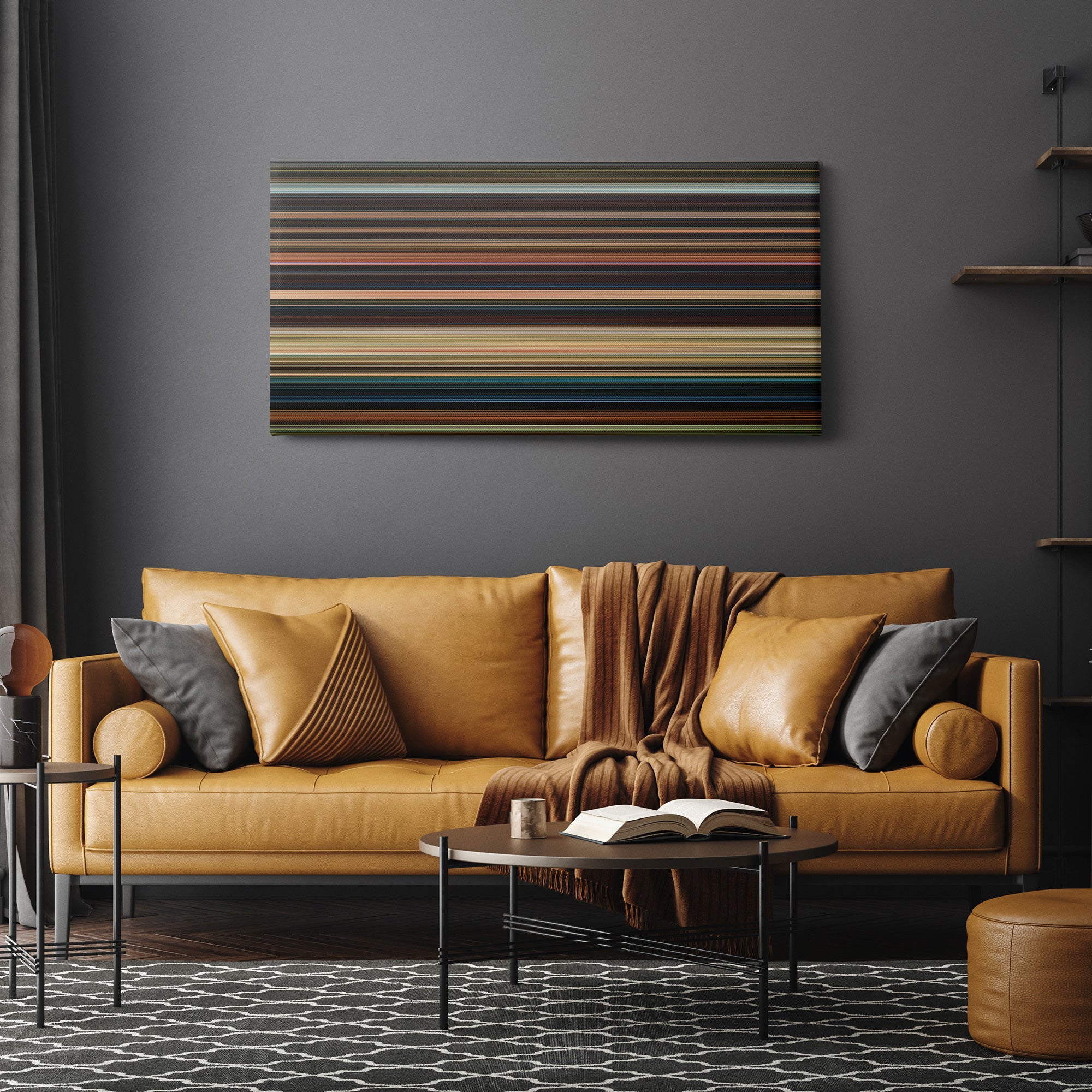 Shazam Fury of the Gods (2023) CineSpectrum Color Spectrum Canvas Print - Hanging Horizontal on Wall in Room