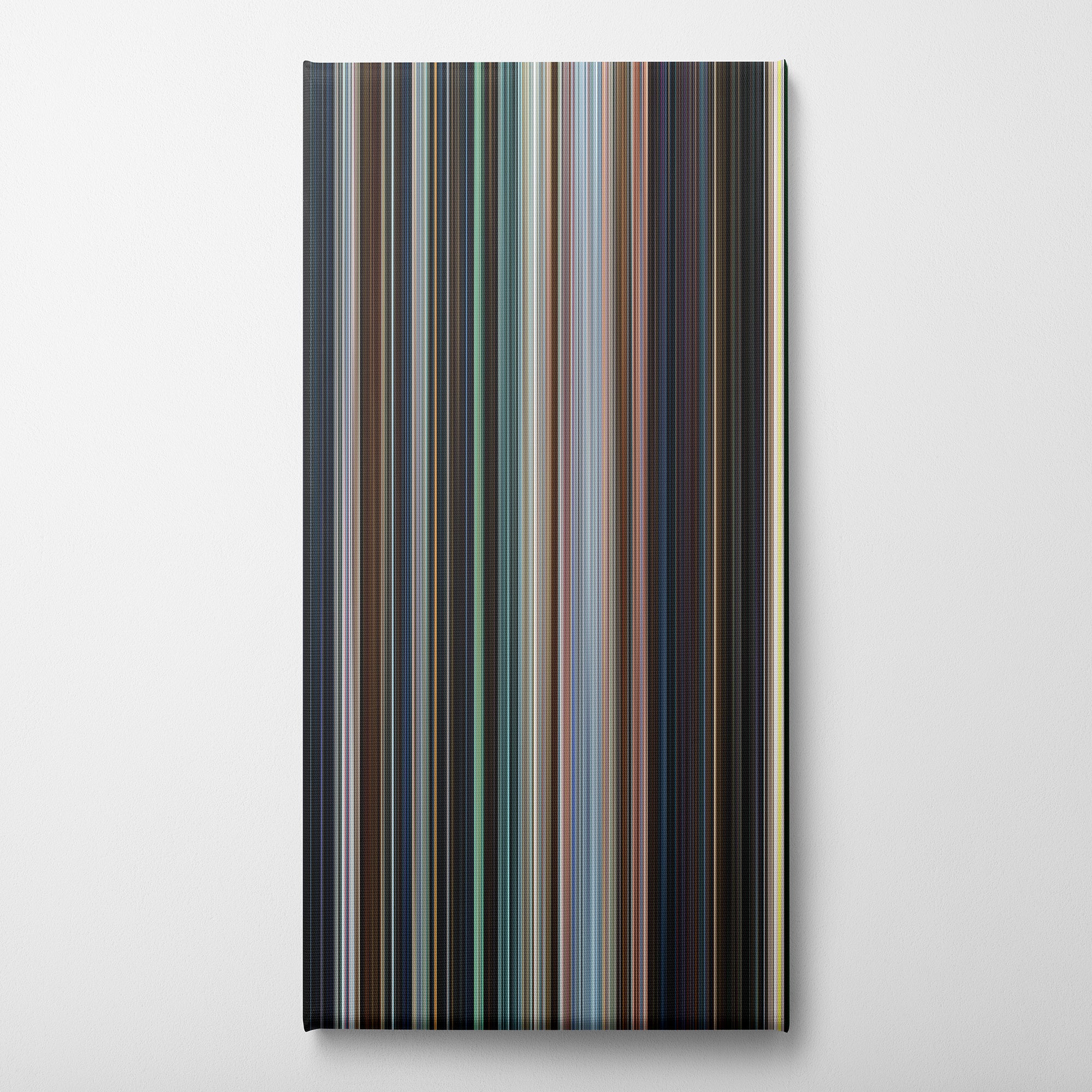 Shazam! (2019) CineSpectrum Color Spectrum Canvas Print - Vertical on Wall
