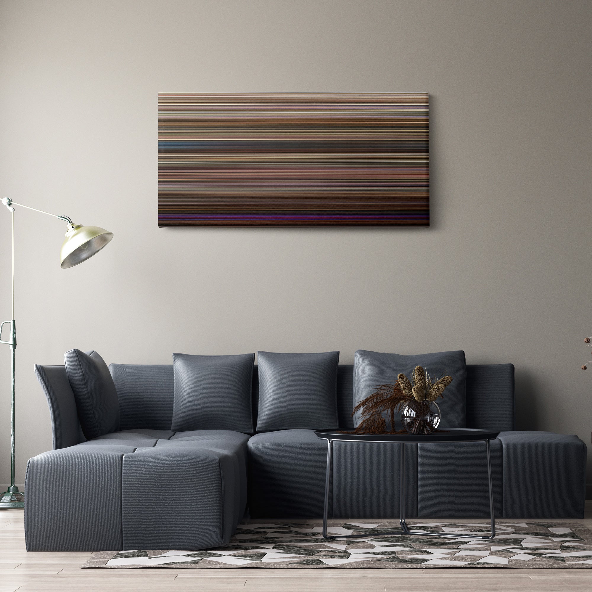 Silver Linings Playbook (2012) CineSpectrum Color Spectrum Canvas Print - Hanging Horizontal on Wall in Room