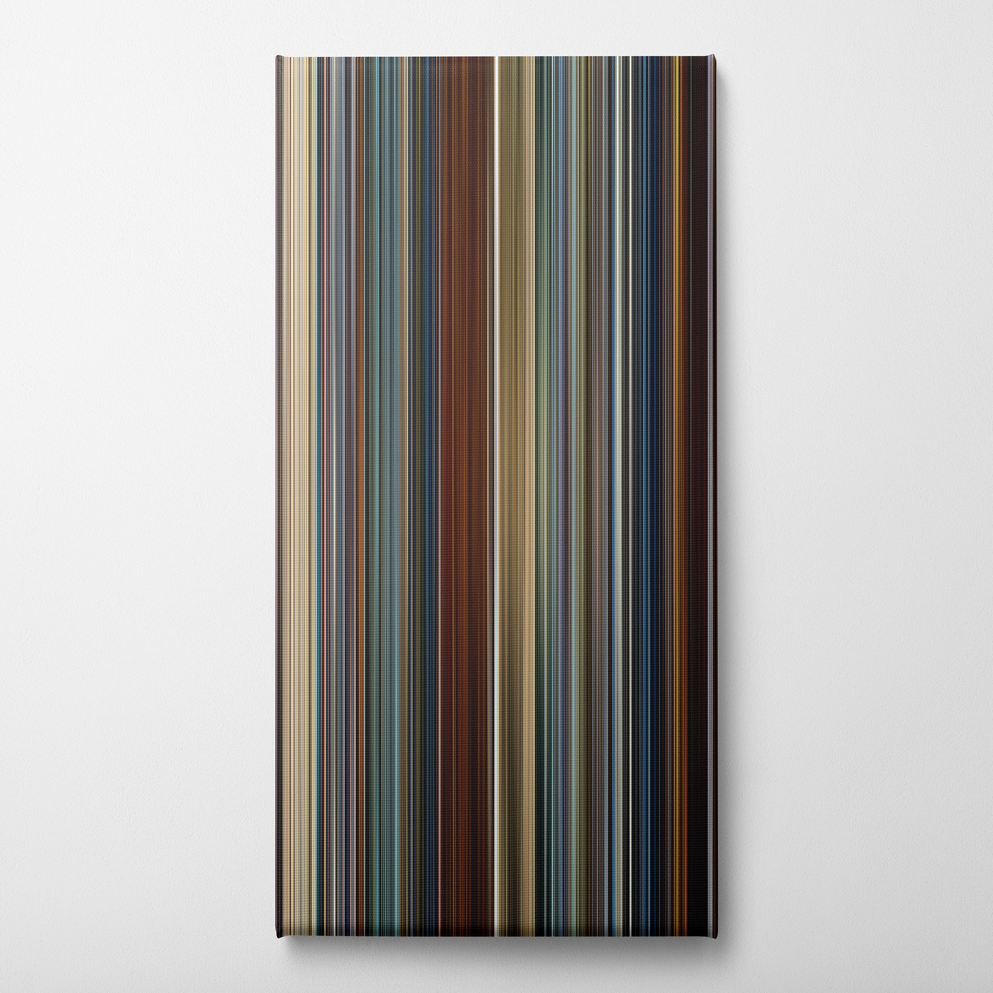 Skyfall (2012) CineSpectrum Color Spectrum Canvas Print - Vertical on Wall