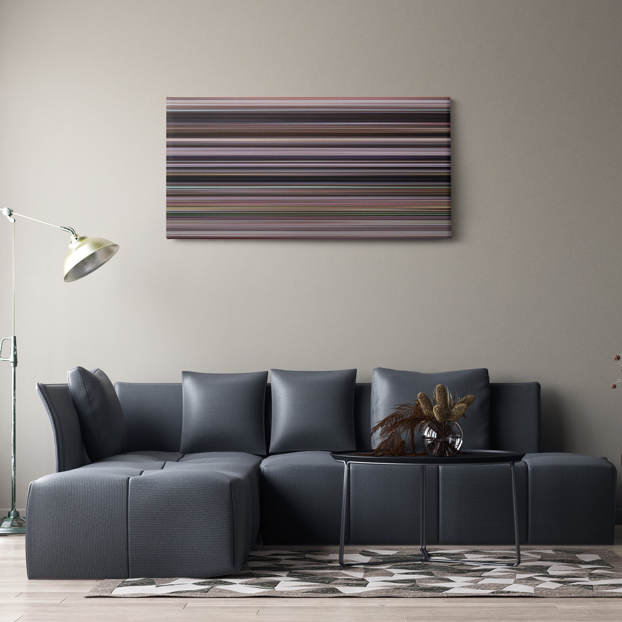 Slap Shot (1977) CineSpectrum Color Spectrum Canvas Print - Hanging Horizontal on Wall in Room
