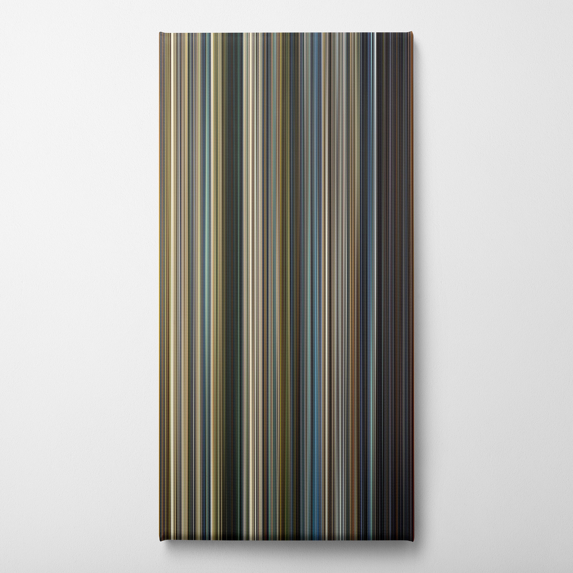 Slumdog Millionaire (2008) CineSpectrum Color Spectrum Canvas Print - Vertical on Wall