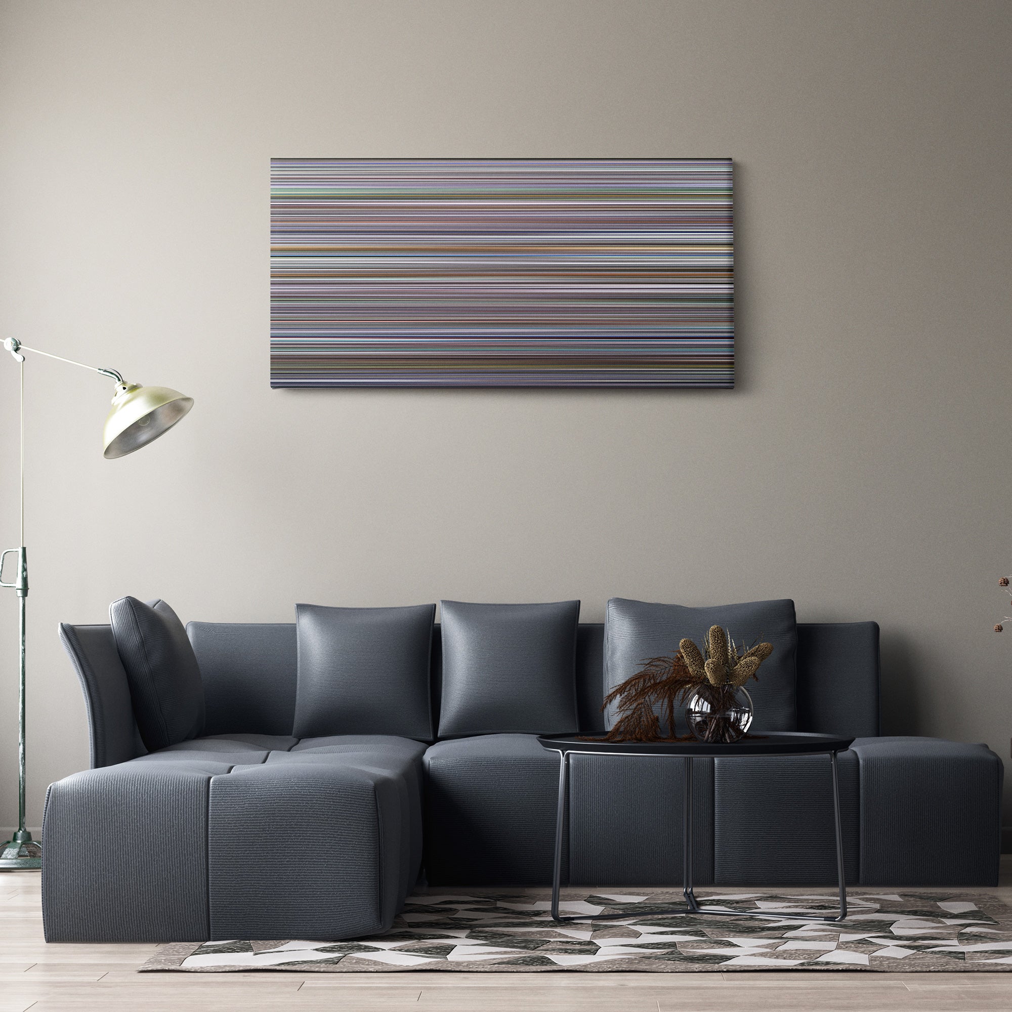 Song to Song (2017) CineSpectrum Color Spectrum Canvas Print - Hanging Horizontal on Wall in Room