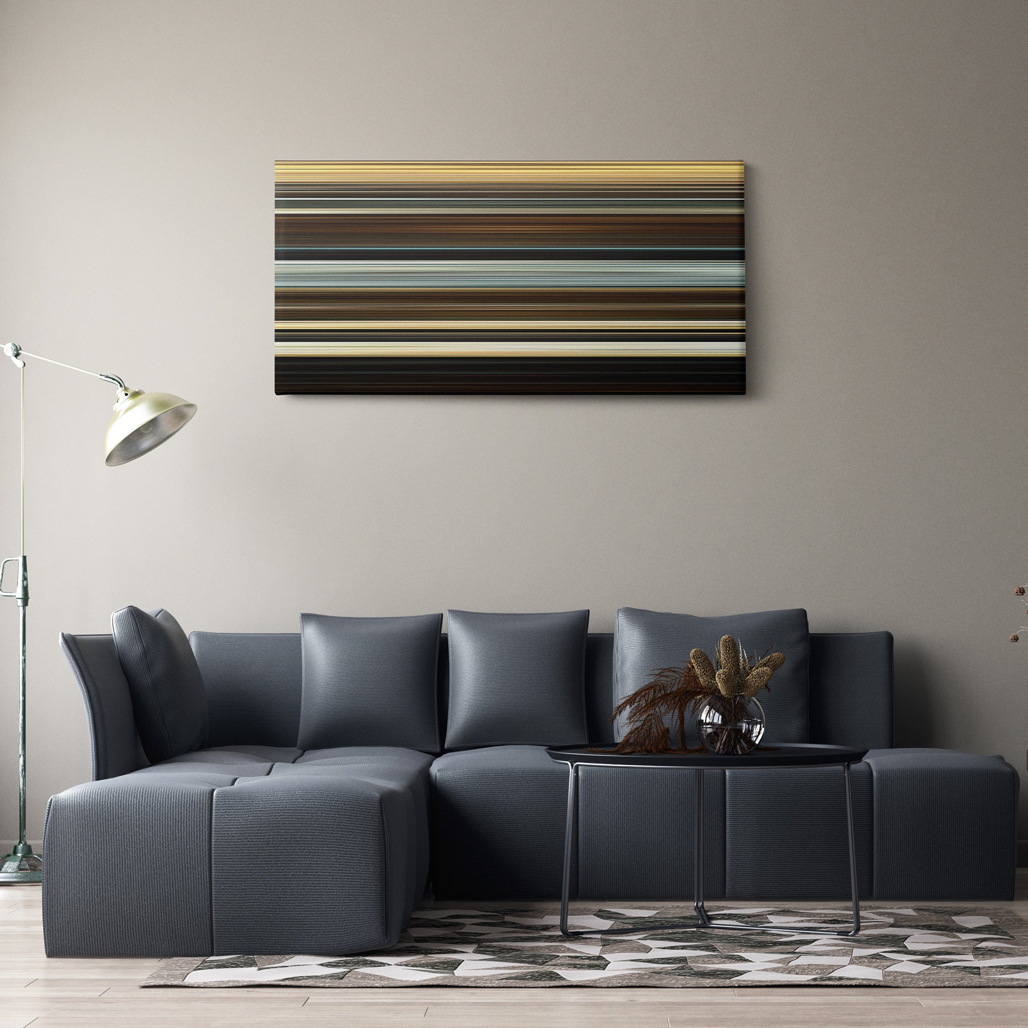 Spectre (2015) CineSpectrum Color Spectrum Canvas Print - Hanging Horizontal on Wall in Room
