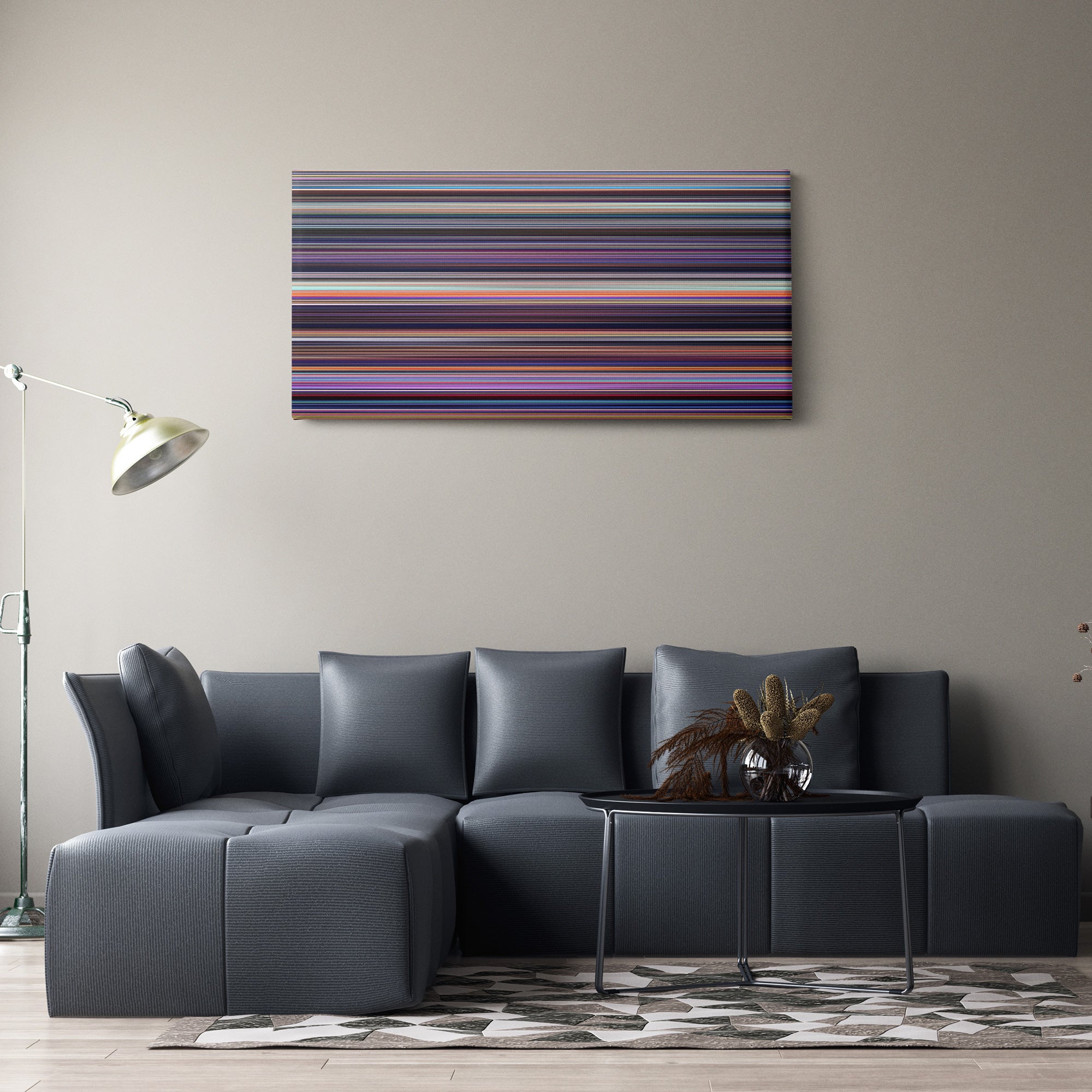 Spider-Man - Into The Spider-Verse (2018) CineSpectrum Color Spectrum Canvas Print - Hanging Horizontal on Wall in Room