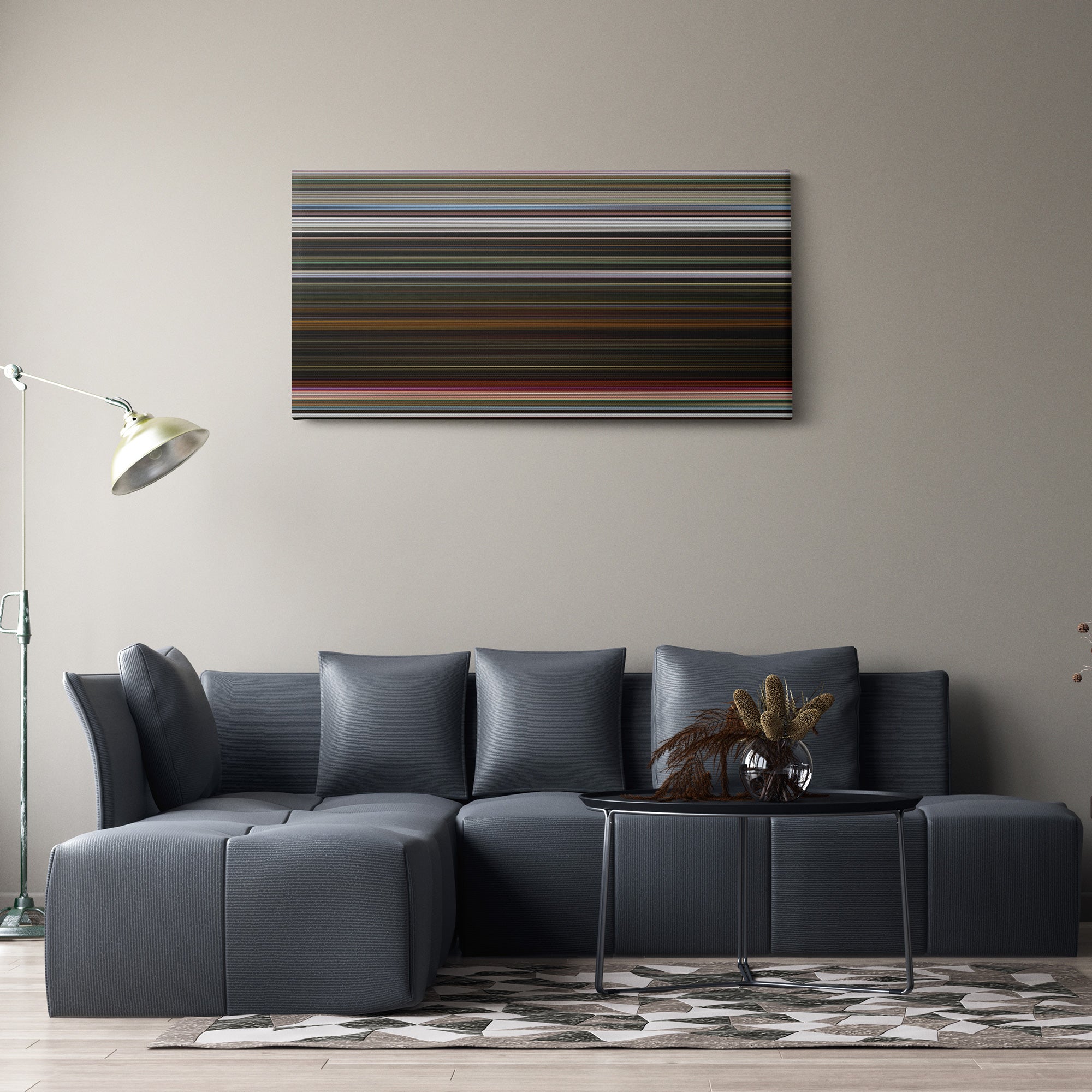 Spider-Man - No Way Home (2021) CineSpectrum Color Spectrum Canvas Print - Hanging Horizontal on Wall in Room