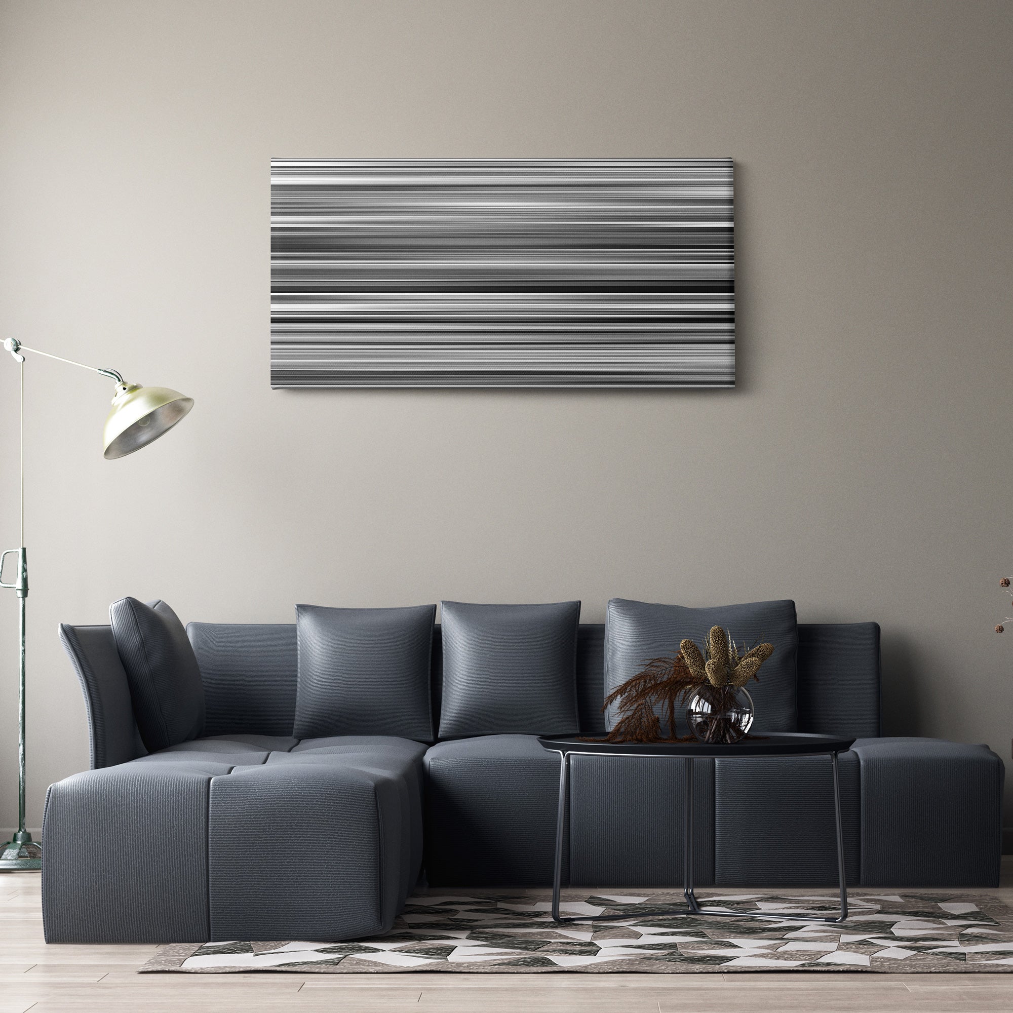 Stranger Than Paradise (1984) CineSpectrum Color Spectrum Canvas Print - Hanging Horizontal on Wall in Room
