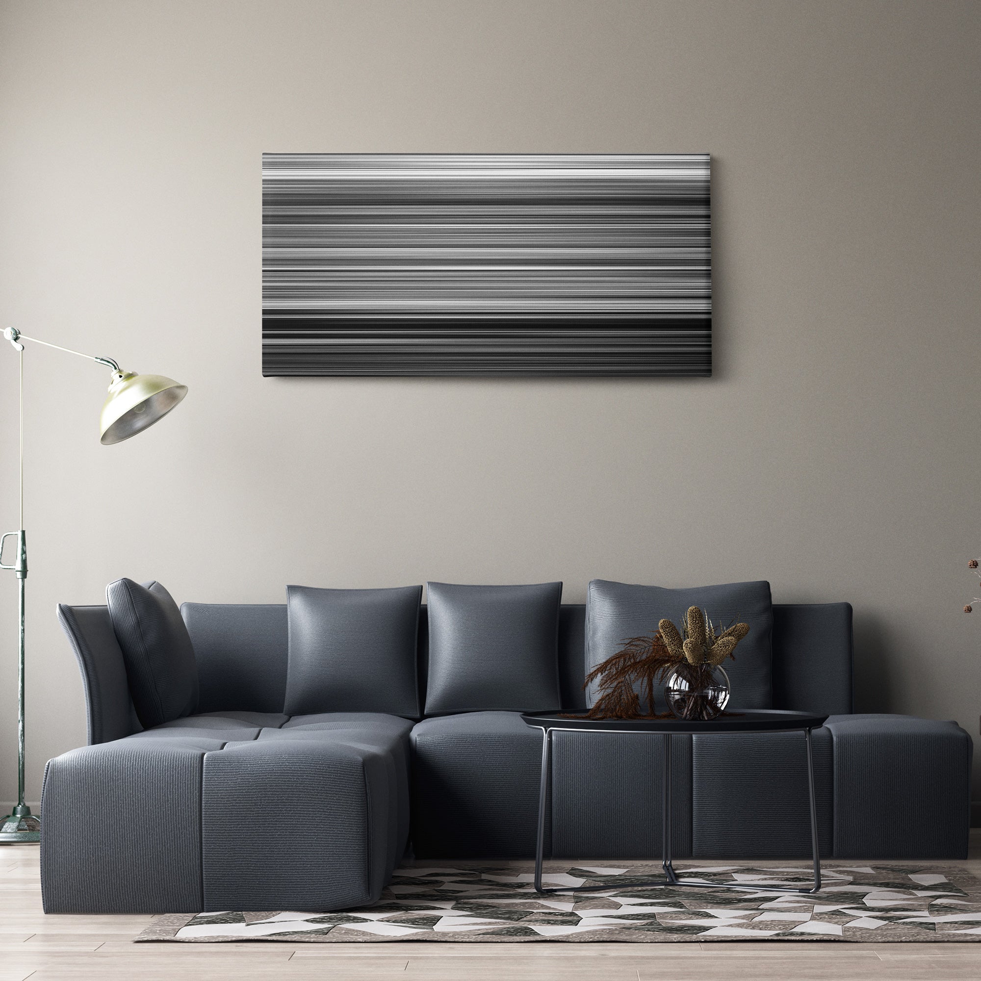 Sunset Blvd. (1950) CineSpectrum Color Spectrum Canvas Print - Hanging Horizontal on Wall in Room