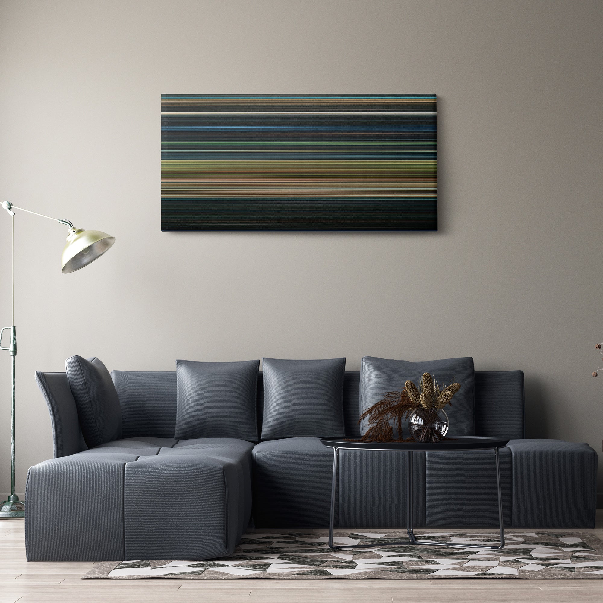 Survival Of The Dead (2009) CineSpectrum Color Spectrum Canvas Print - Hanging Horizontal on Wall in Room