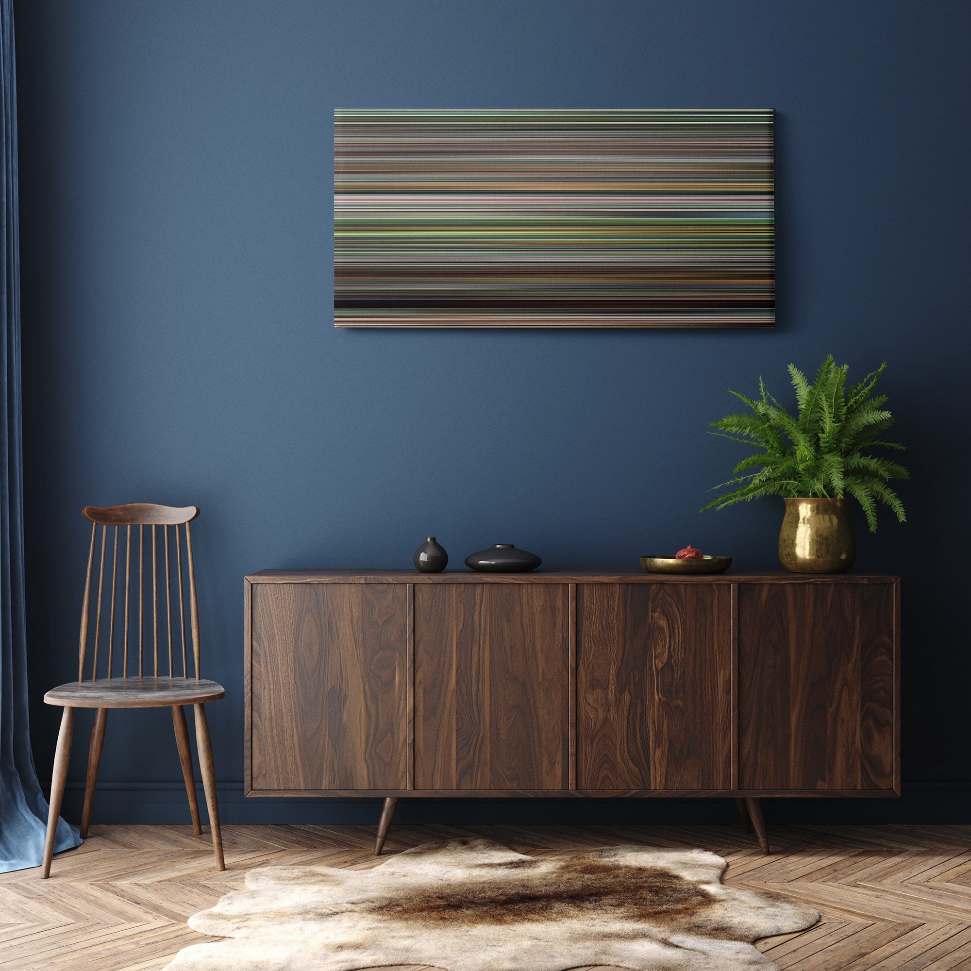 Sympathy For Mr. Vengeance (2002) CineSpectrum Color Spectrum Canvas Print - Hanging Horizontal on Wall in Room