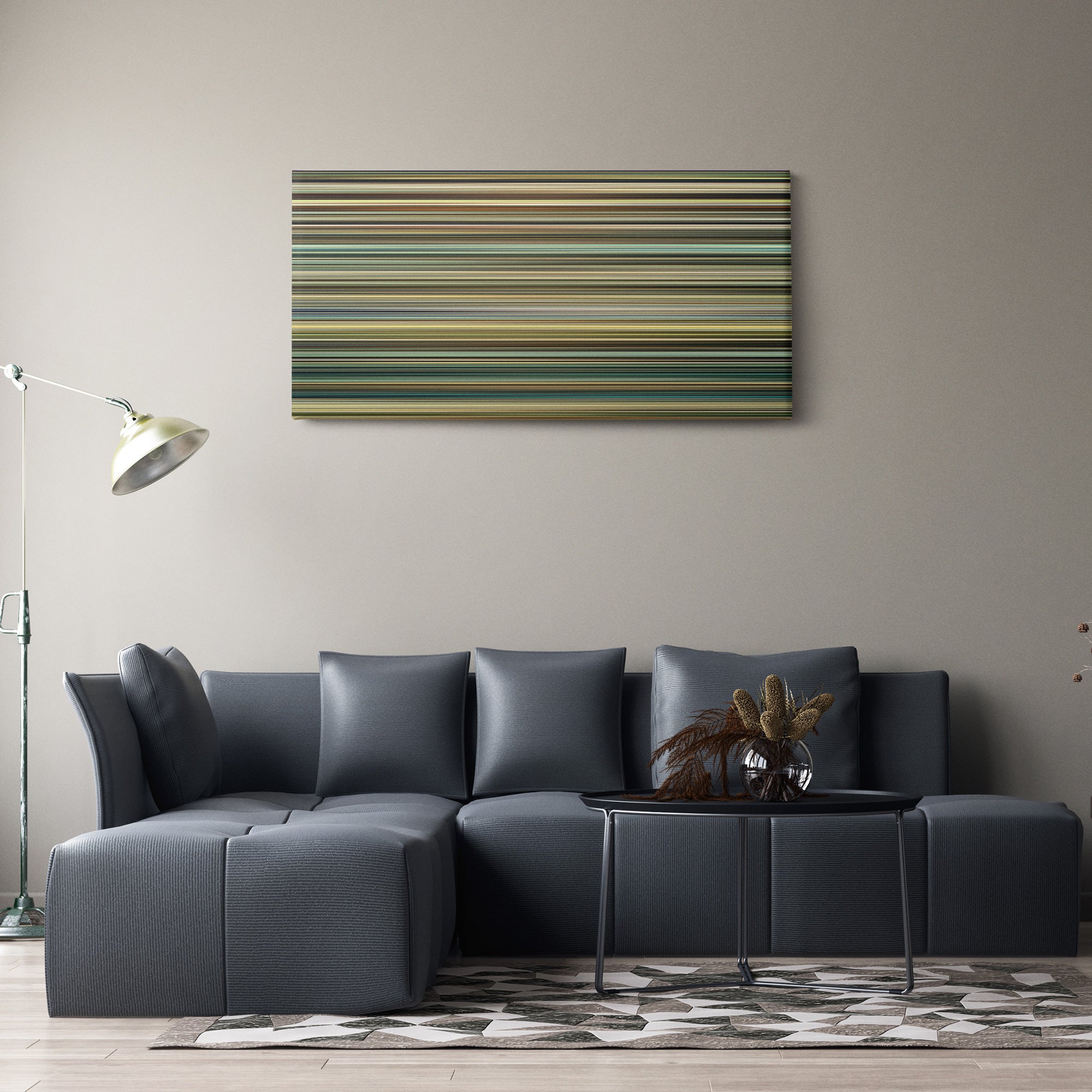 Taken 3 (2014) CineSpectrum Color Spectrum Canvas Print - Hanging Horizontal on Wall in Room