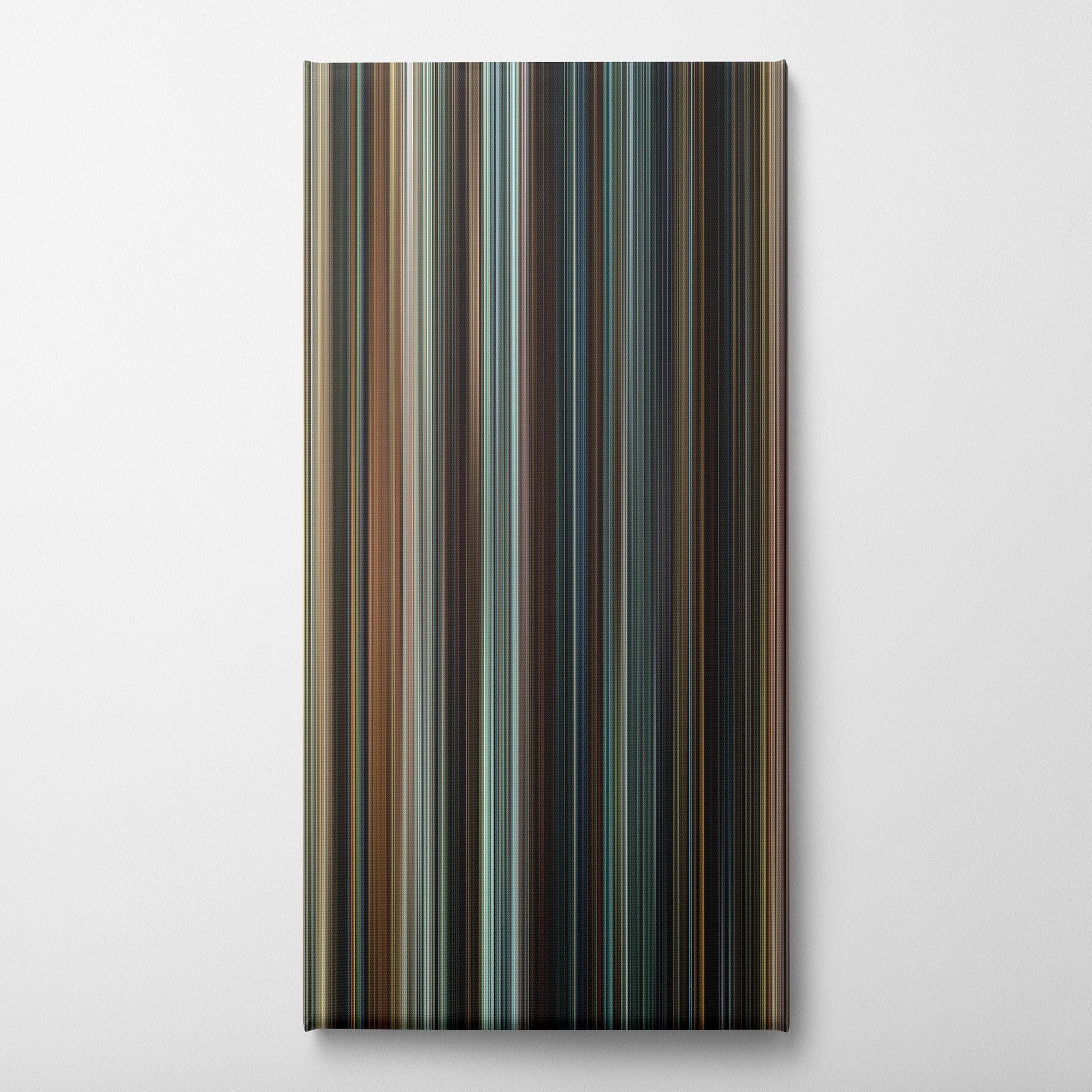 Taken (2008) CineSpectrum Color Spectrum Canvas Print - Vertical on Wall