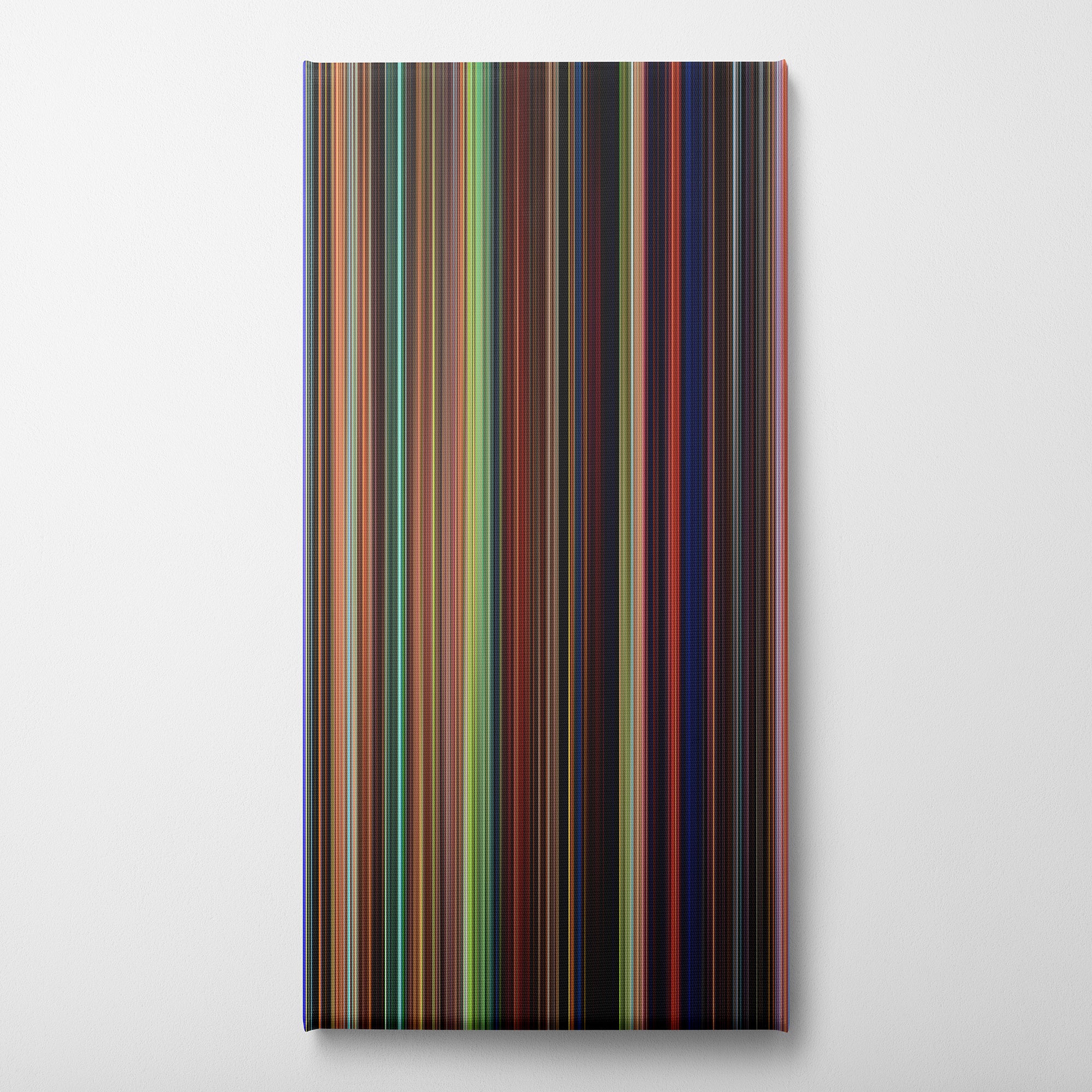 Tangled (2010) CineSpectrum Color Spectrum Canvas Print - Vertical on Wall