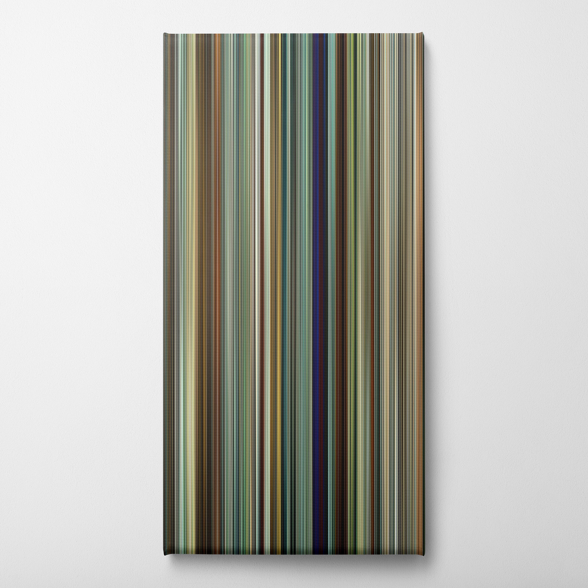 Tenet (2020) CineSpectrum Color Spectrum Canvas Print - Vertical on Wall