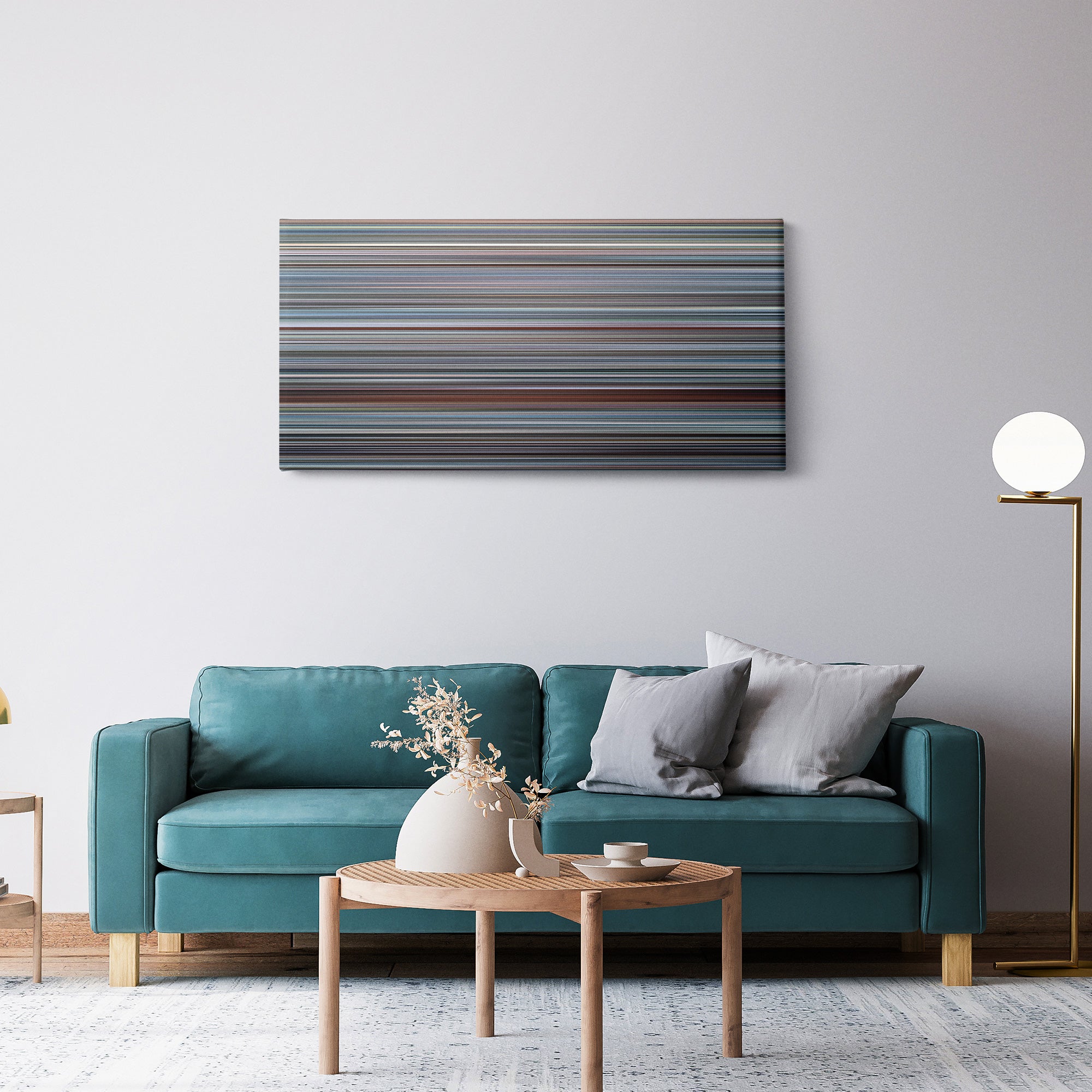 The Big Short (2015) CineSpectrum Color Spectrum Canvas Print - Hanging Horizontal on Wall in Room