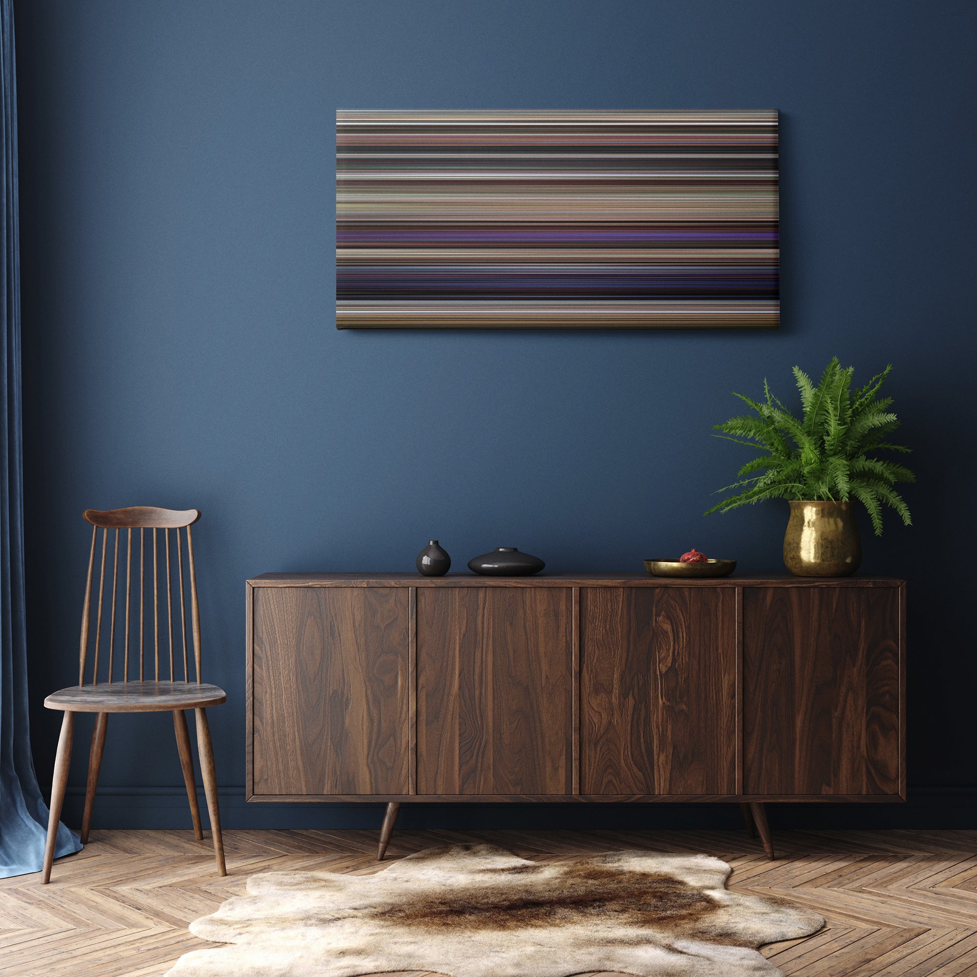 The Blues Brothers (1980) CineSpectrum Color Spectrum Canvas Print - Hanging Horizontal on Wall in Room