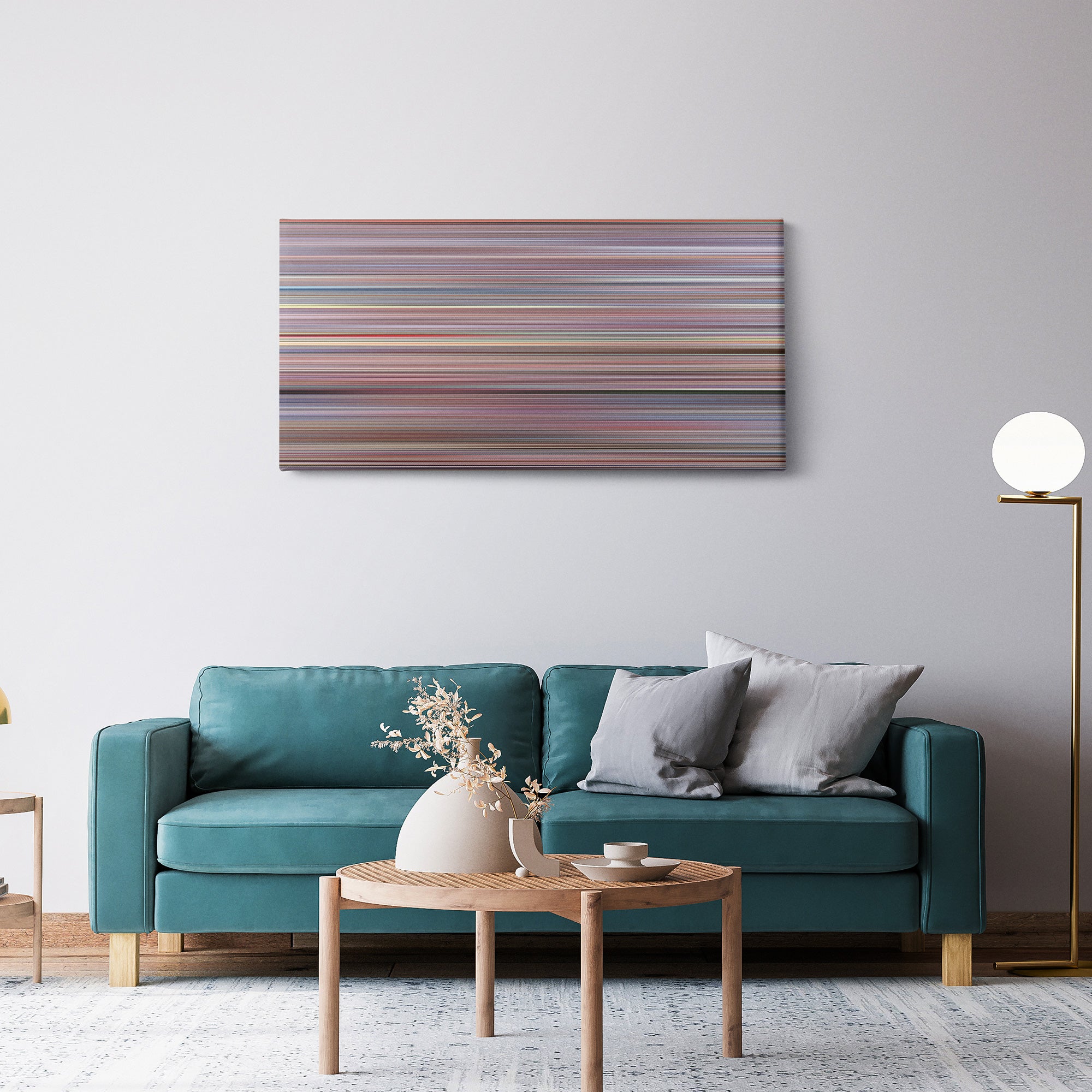 The Breakfast Club (1985) CineSpectrum Color Spectrum Canvas Print - Hanging Horizontal on Wall in Room