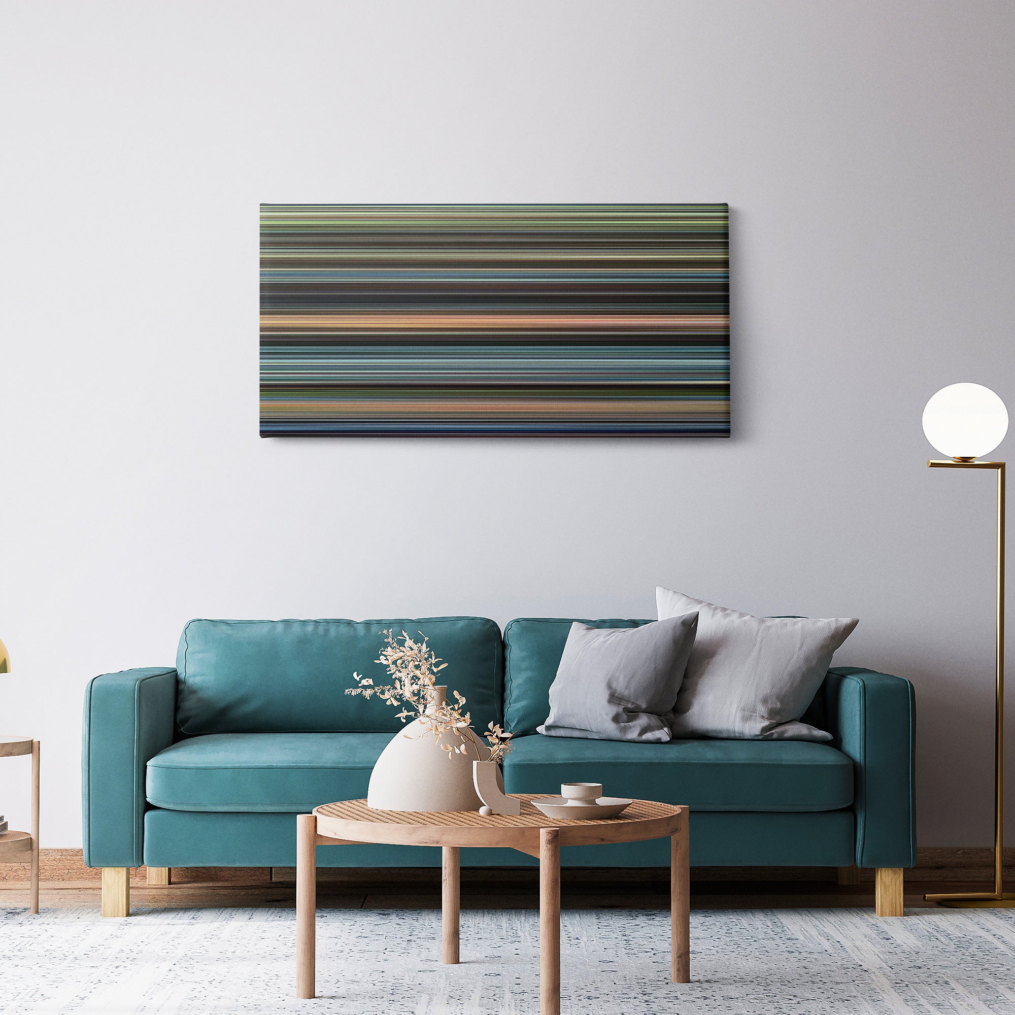 The Butterfly Effect (2004) CineSpectrum Color Spectrum Canvas Print - Hanging Horizontal on Wall in Room
