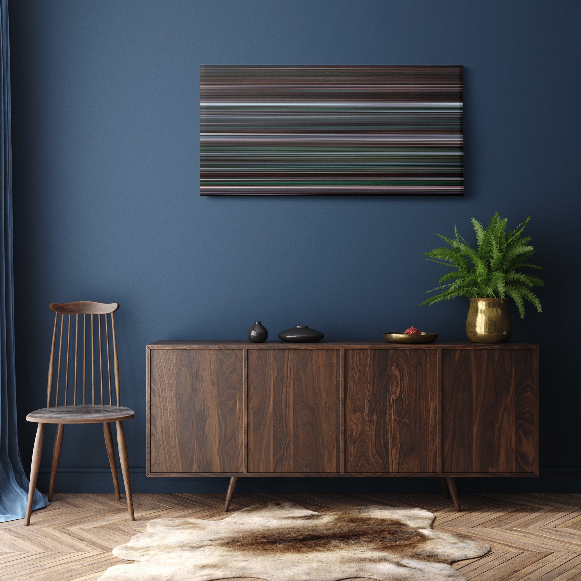 The Color of Money (1986) CineSpectrum Color Spectrum Canvas Print - Hanging Horizontal on Wall in Room
