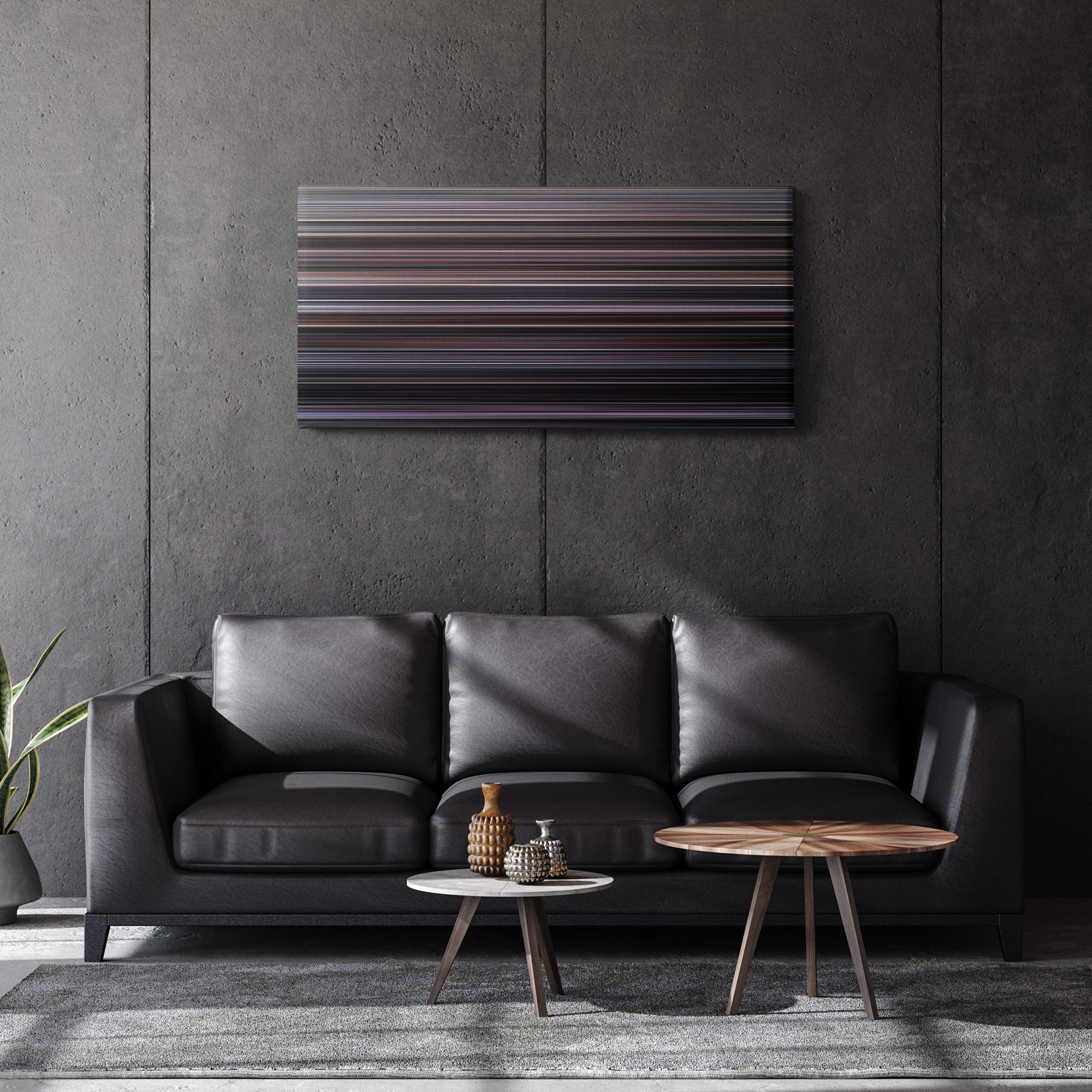The Departed (2006) CineSpectrum Color Spectrum Canvas Print - Hanging Horizontal on Wall in Room