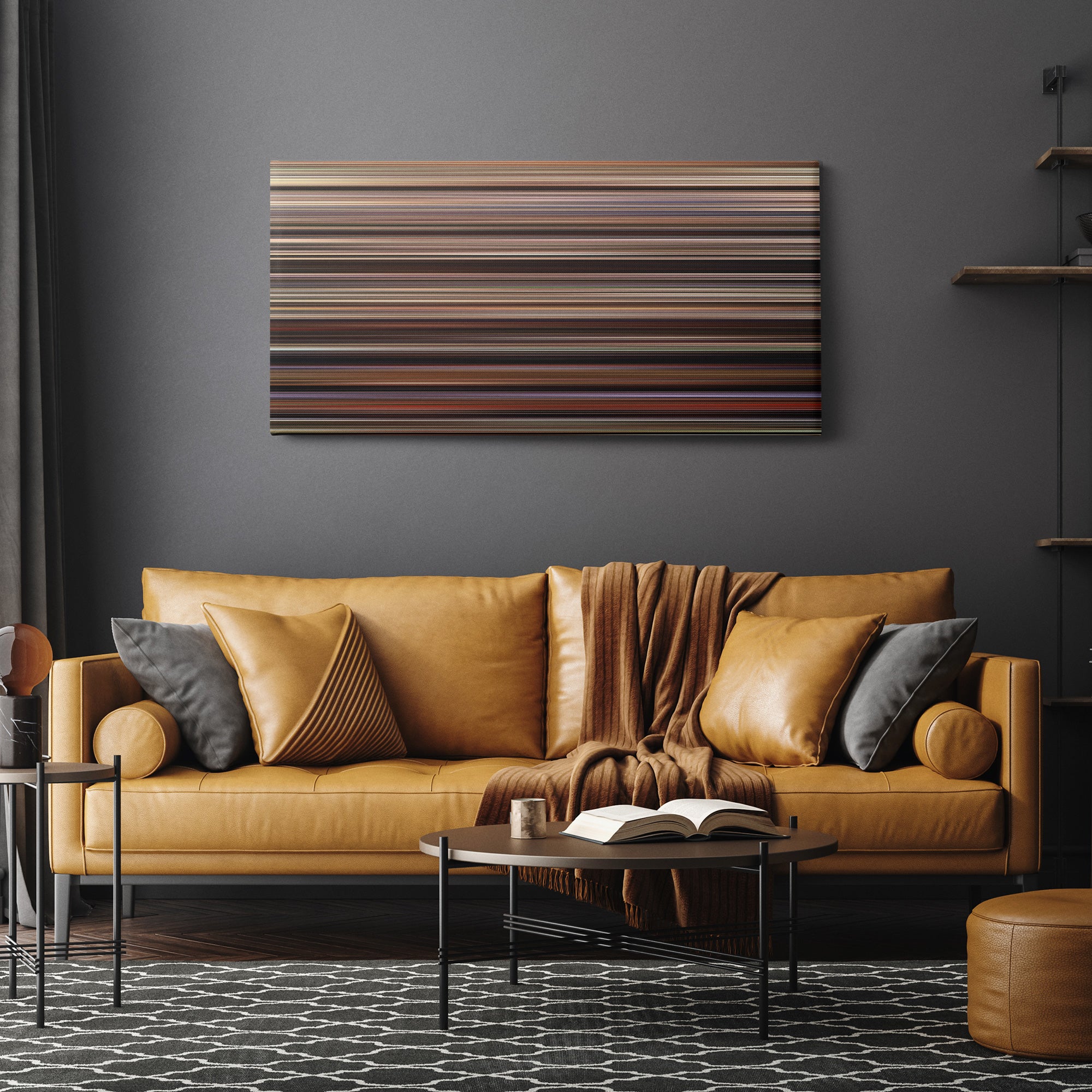 The Devil Wears Prada (2006) CineSpectrum Color Spectrum Canvas Print - Hanging Horizontal on Wall in Room