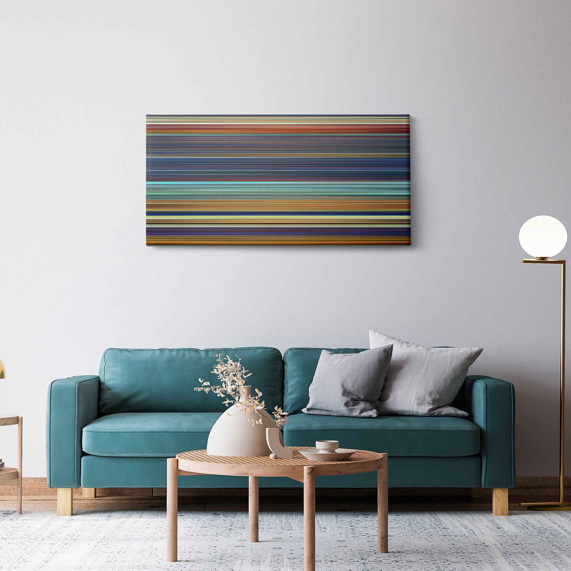 The Emperor's New Groove (2000) CineSpectrum Color Spectrum Canvas Print - Hanging Horizontal on Wall in Room