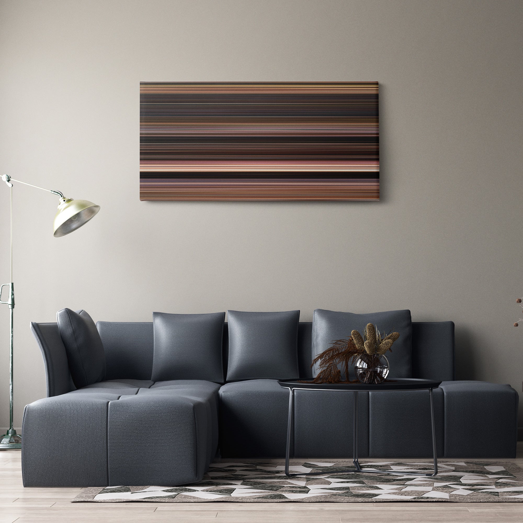 The Fast and the Furious (2001) CineSpectrum Color Spectrum Canvas Print - Hanging Horizontal on Wall in Room