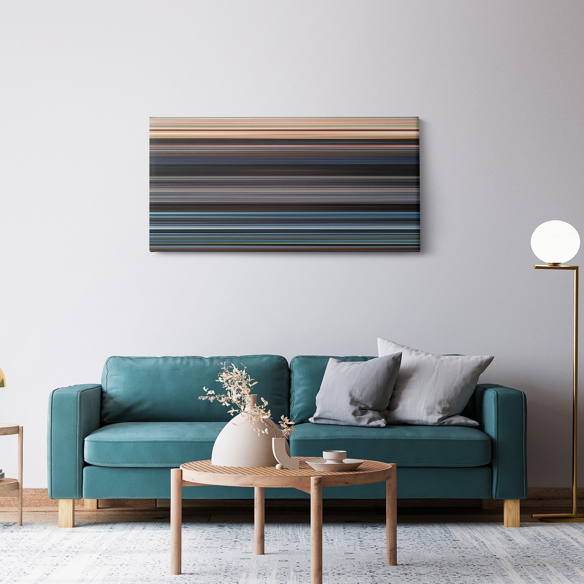 The Fate of the Furious (2017) CineSpectrum Color Spectrum Canvas Print - Hanging Horizontal on Wall in Room