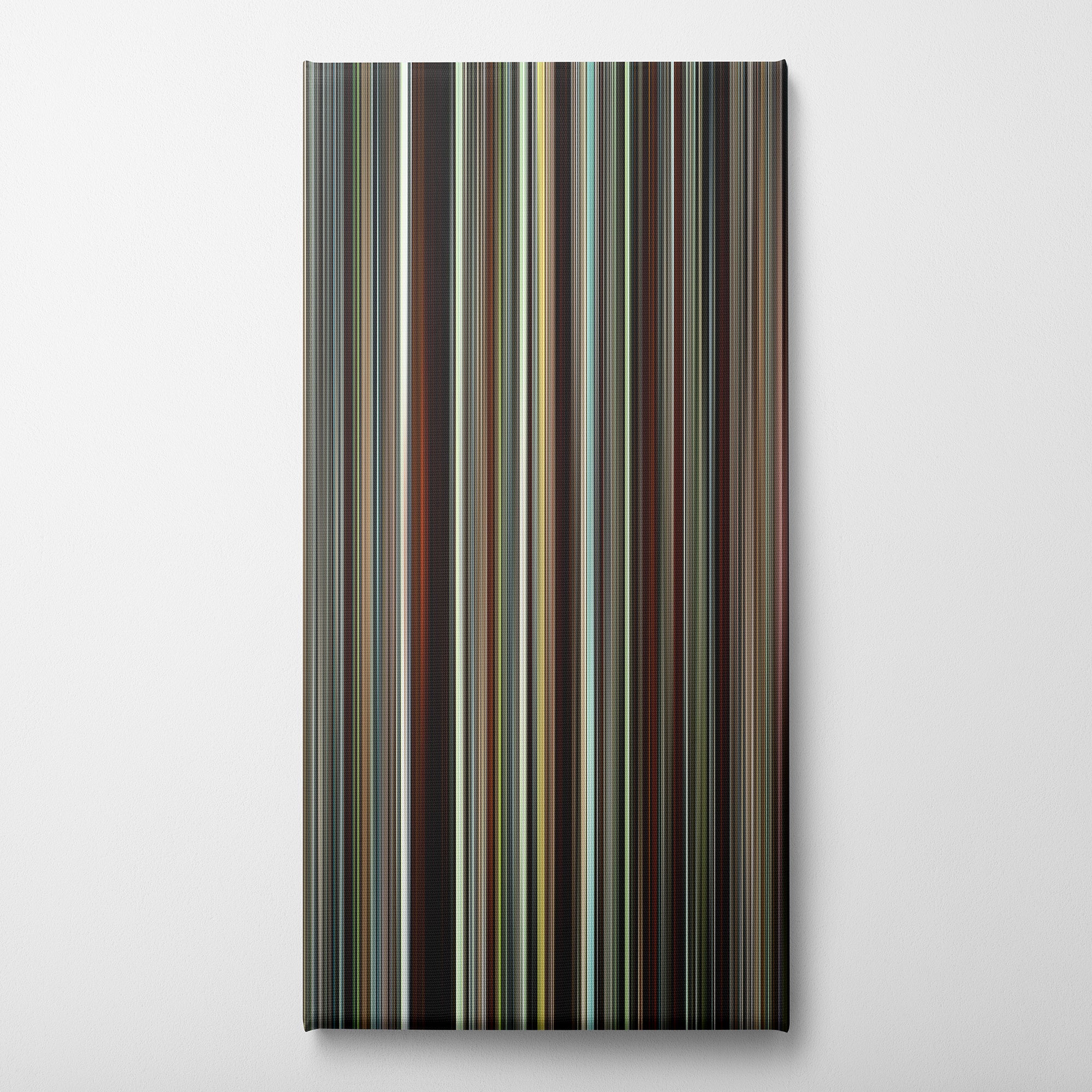 The Favourite (2018) CineSpectrum Color Spectrum Canvas Print - Vertical on Wall