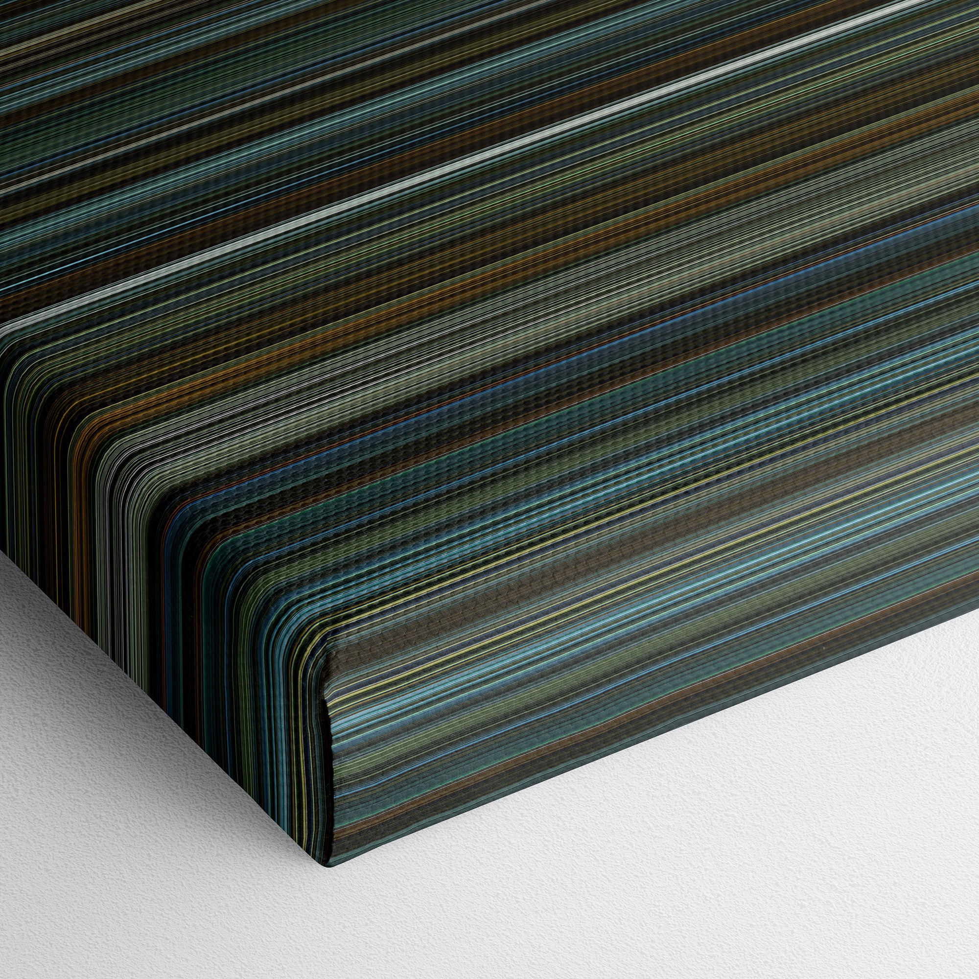 The Girl With the Dragon Tattoo (2009) CineSpectrum Color Spectrum Canvas Print - Close Up of Bottom of Print