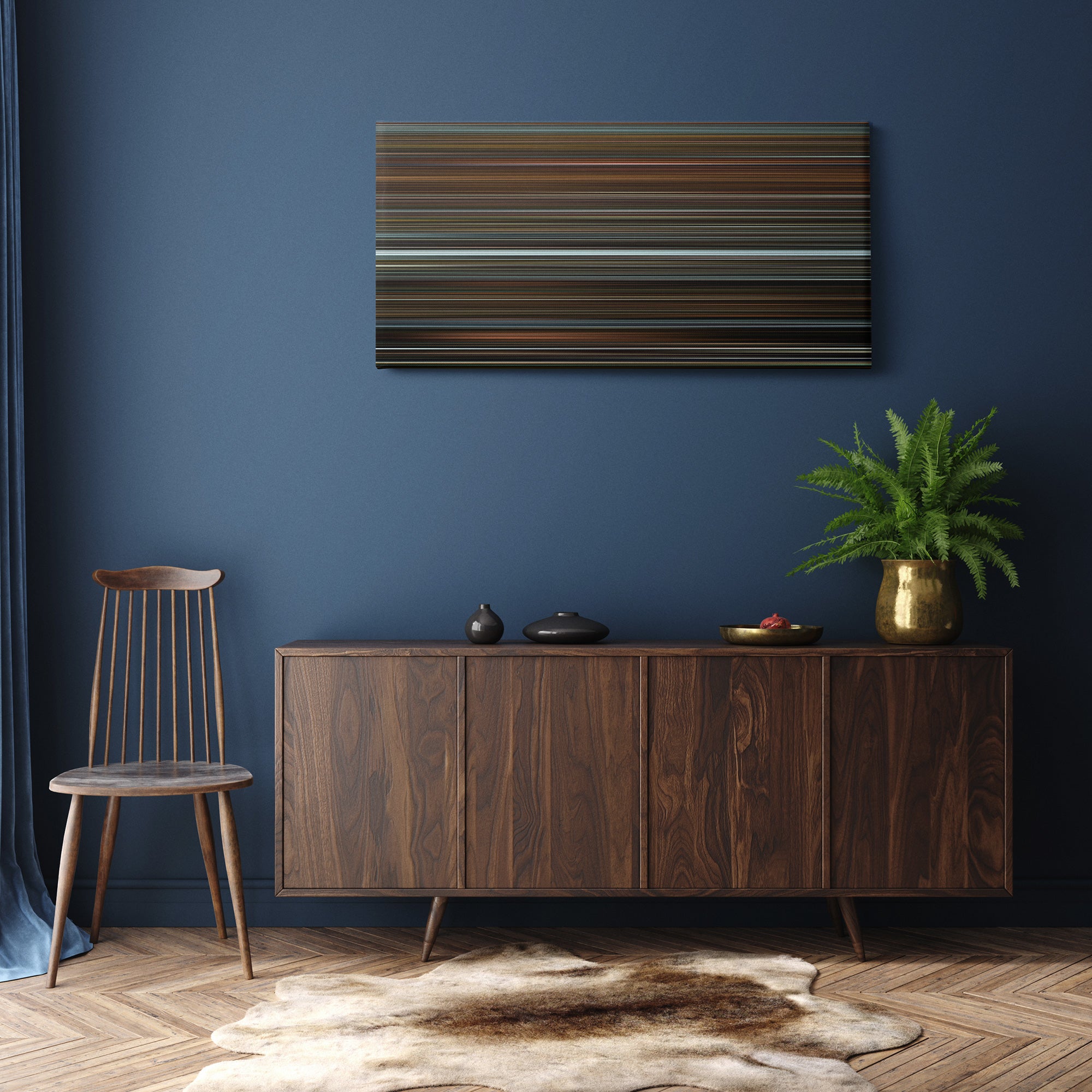 The Grandmaster (2013) CineSpectrum Color Spectrum Canvas Print - Hanging Horizontal on Wall in Room