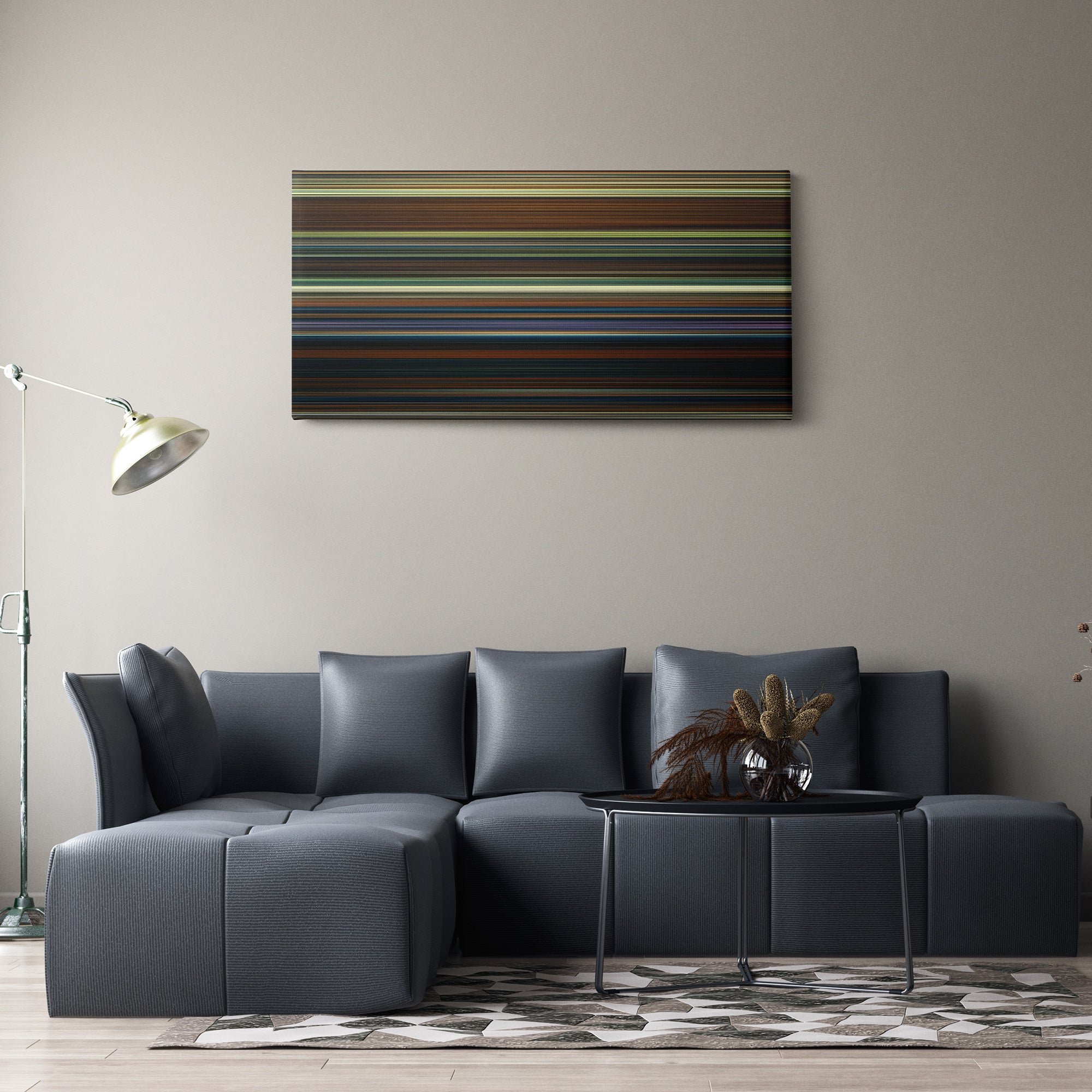 The Hobbit - An Unexpected Journey (2012) CineSpectrum Color Spectrum Canvas Print - Hanging Horizontal on Wall in Room