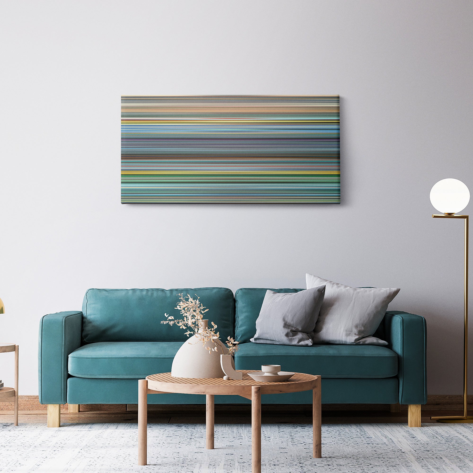 The Holy Mountain (1973) CineSpectrum Color Spectrum Canvas Print - Hanging Horizontal on Wall in Room