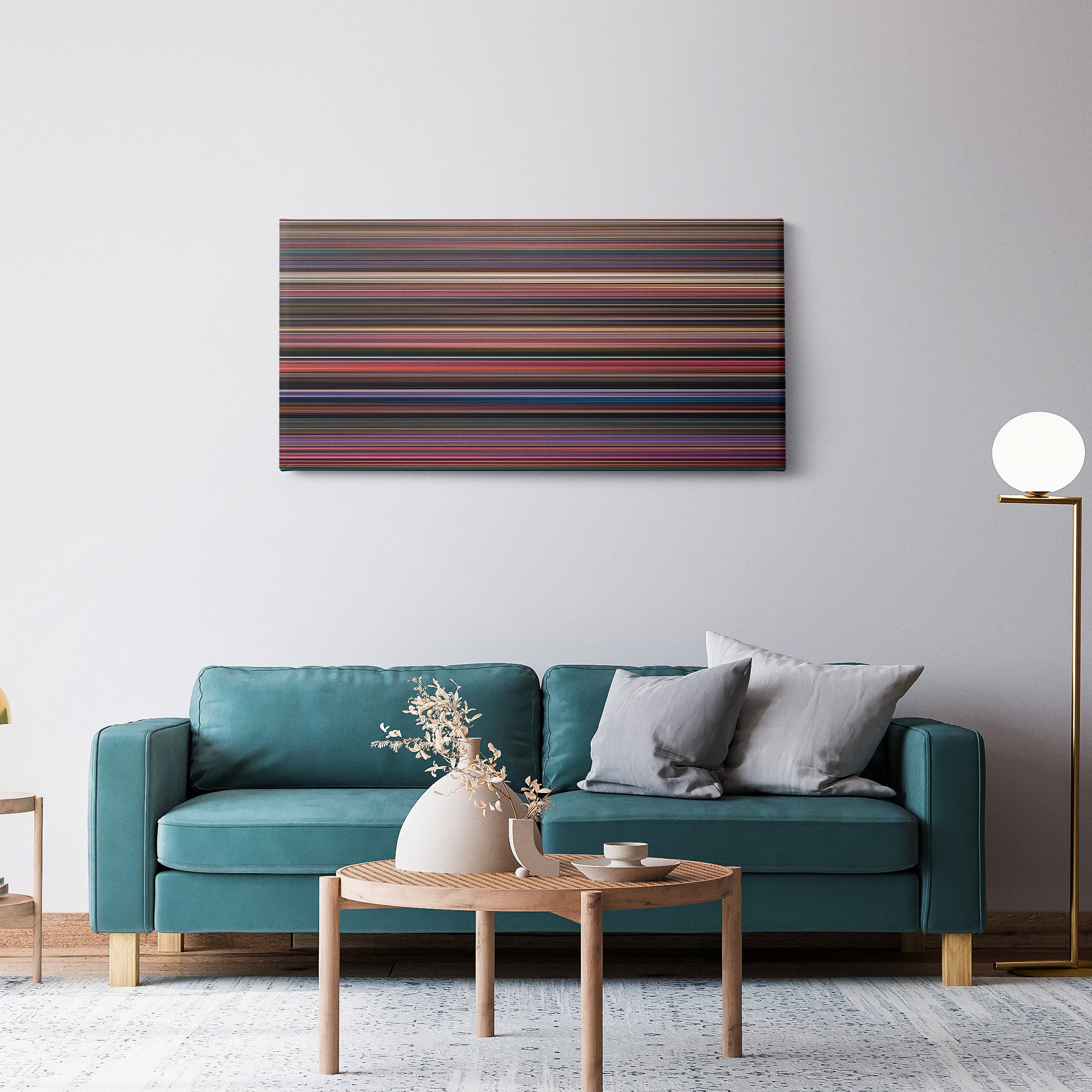 The Incredibles 2 (2018) CineSpectrum Color Spectrum Canvas Print - Hanging Horizontal on Wall in Room