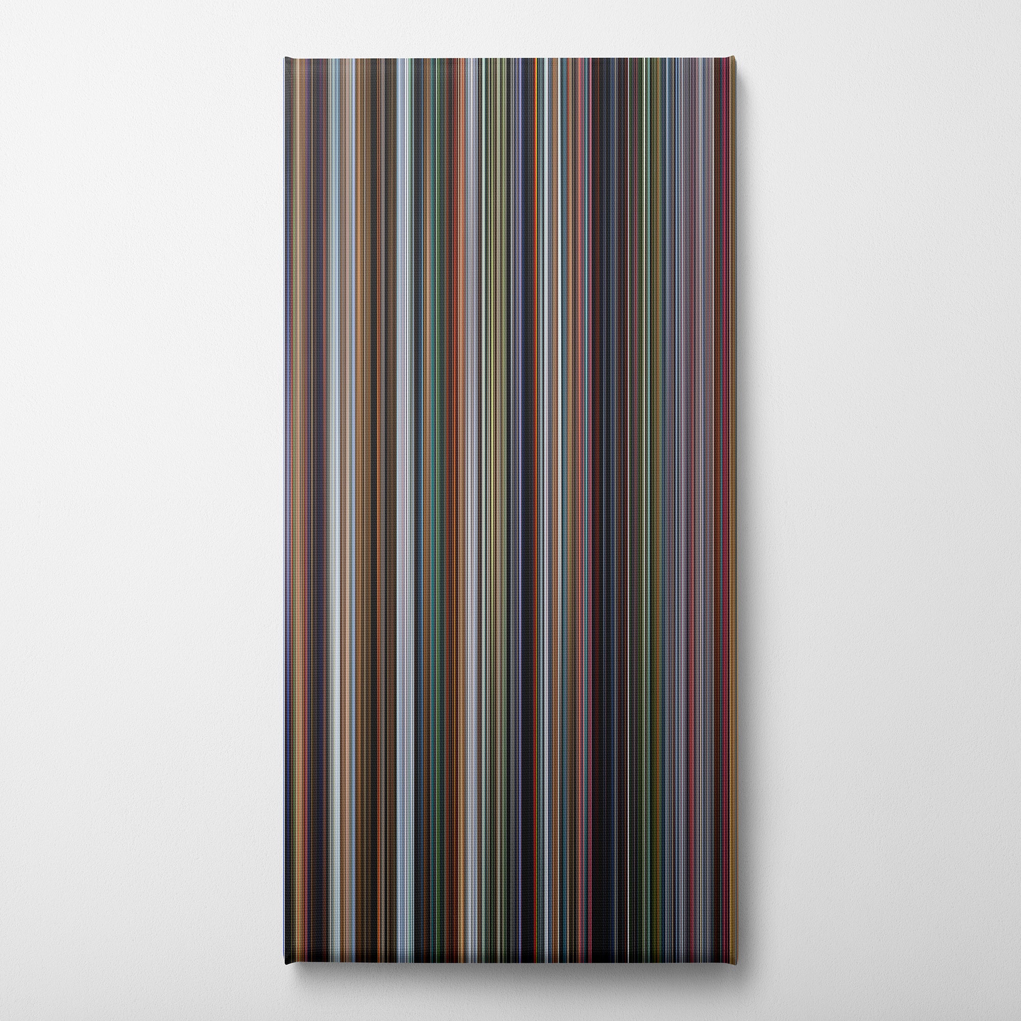 The Incredibles (2004) CineSpectrum Color Spectrum Canvas Print - Vertical on Wall