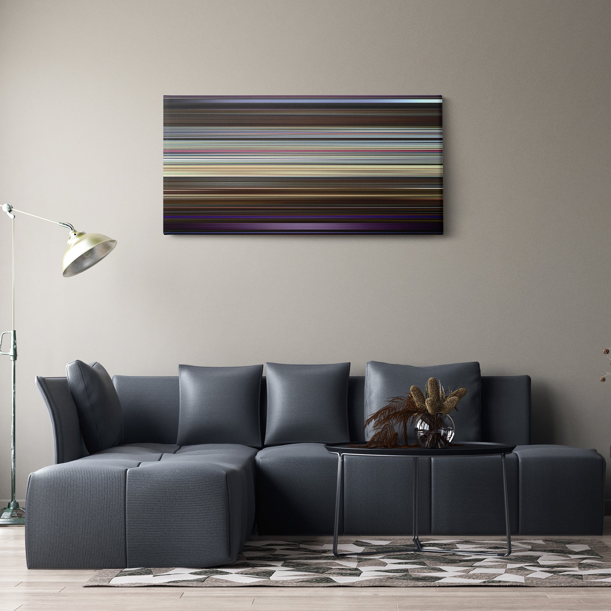 The King of Comedy (1982) CineSpectrum Color Spectrum Canvas Print - Hanging Horizontal on Wall in Room