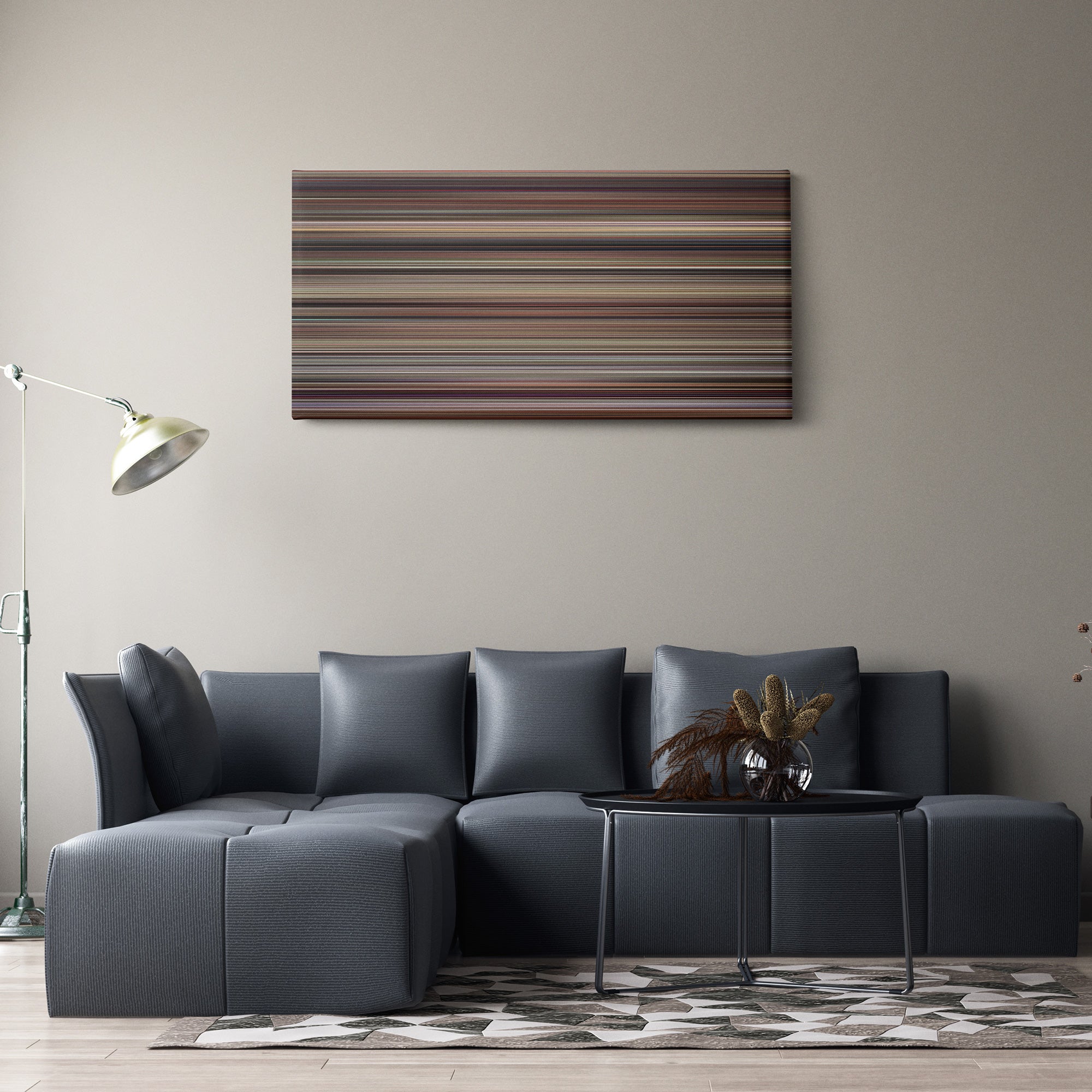 The Man With the Golden Gun (1974) CineSpectrum Color Spectrum Canvas Print - Hanging Horizontal on Wall in Room