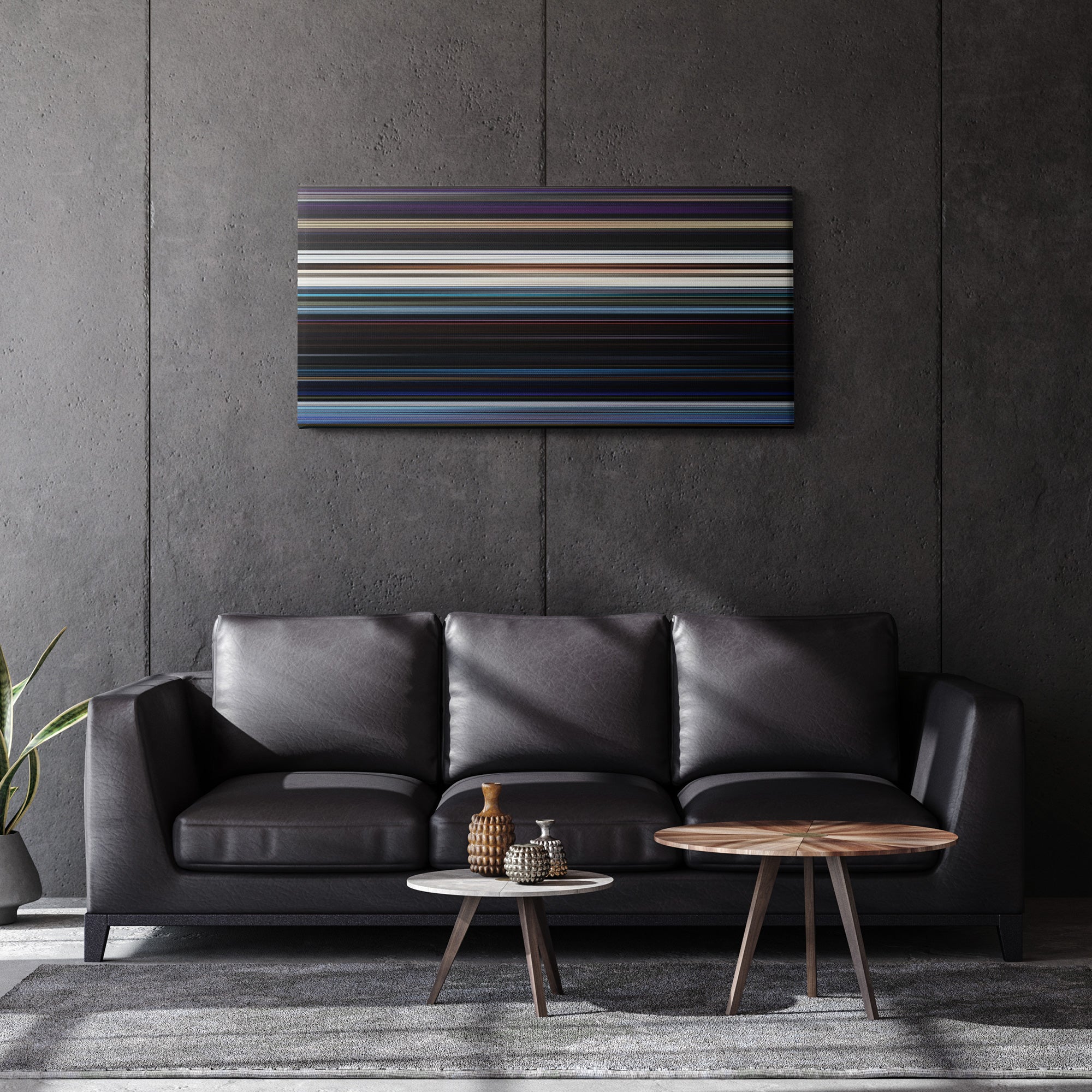 The Neon Demon (2016) CineSpectrum Color Spectrum Canvas Print - Hanging Horizontal on Wall in Room