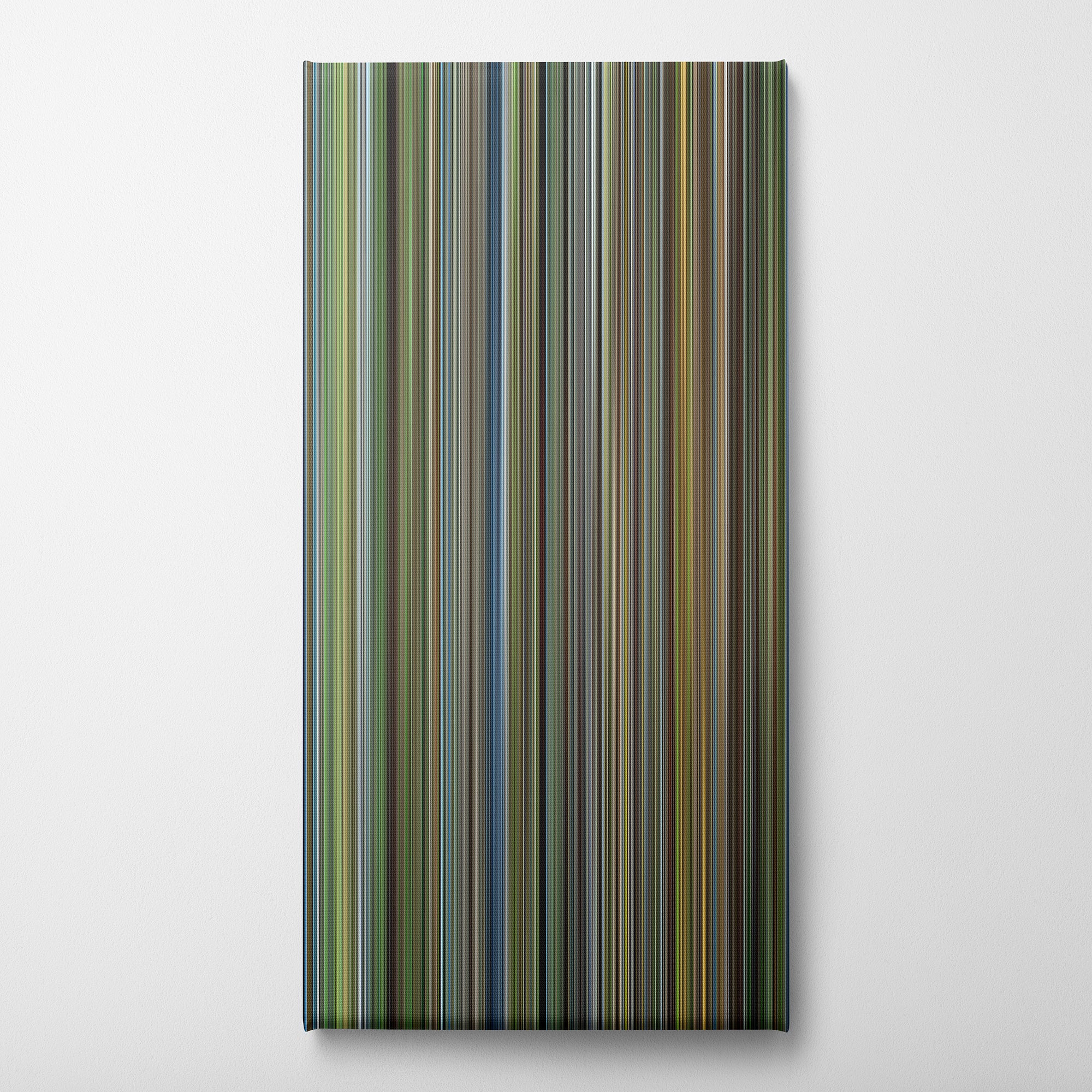 The New World (2005) CineSpectrum Color Spectrum Canvas Print - Vertical on Wall
