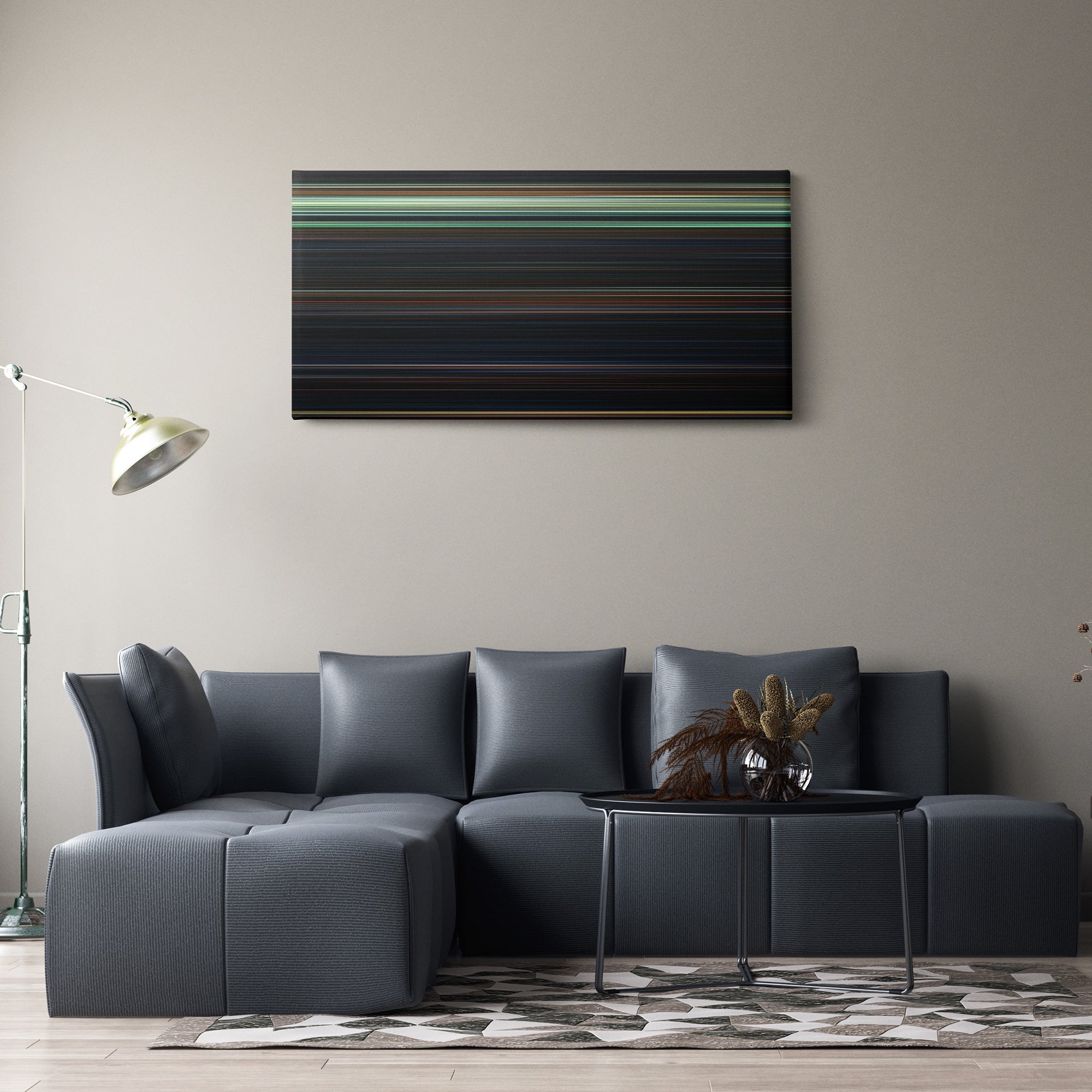 The Nun (2018) CineSpectrum Color Spectrum Canvas Print - Hanging Horizontal on Wall in Room