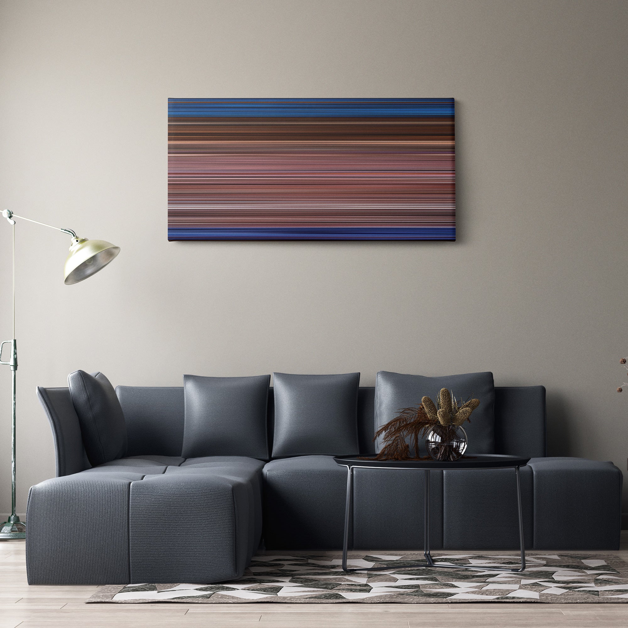 The Passion of the Christ (2004) CineSpectrum Color Spectrum Canvas Print - Hanging Horizontal on Wall in Room