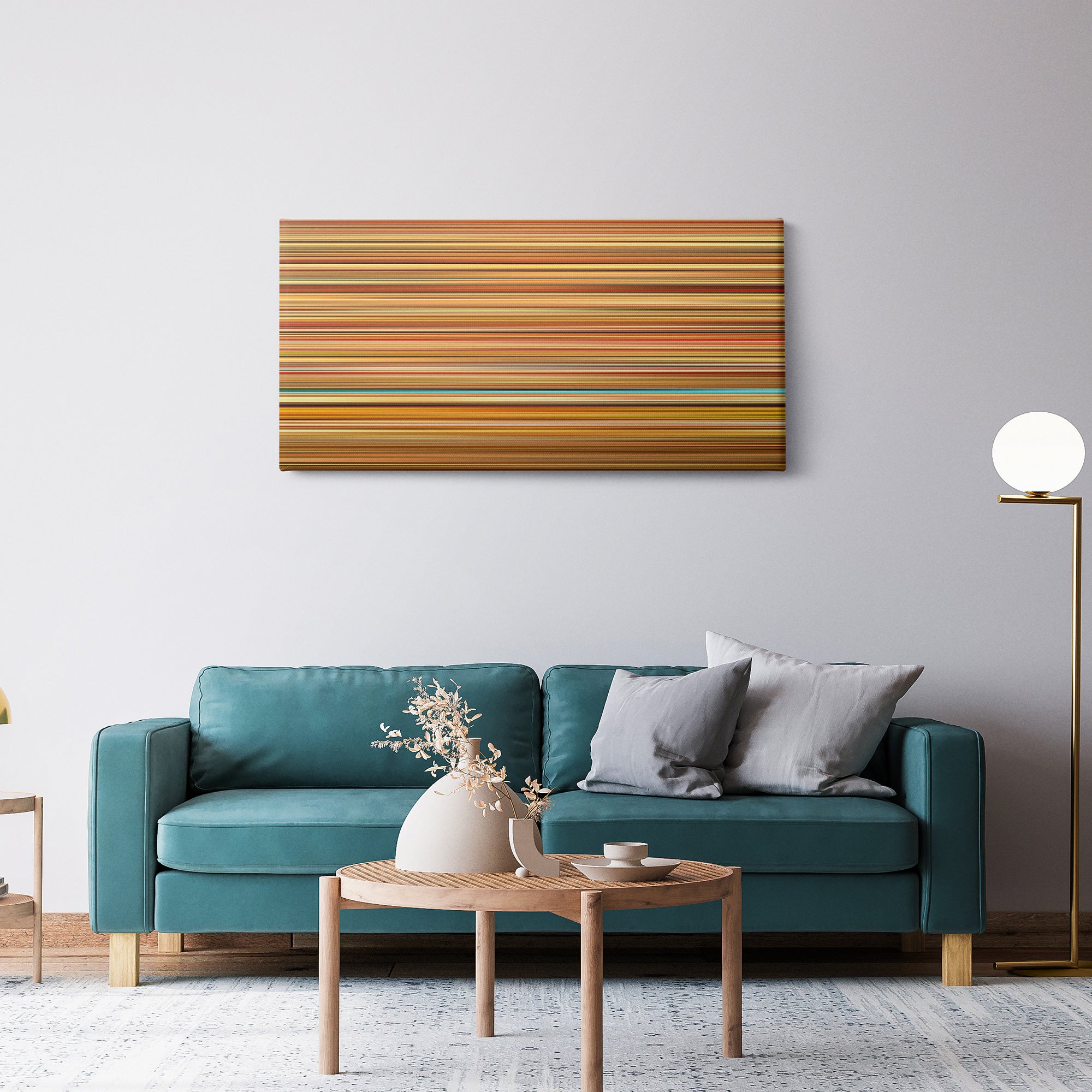 The Royal Tenenbaums (2001) CineSpectrum Color Spectrum Canvas Print - Hanging Horizontal on Wall in Room