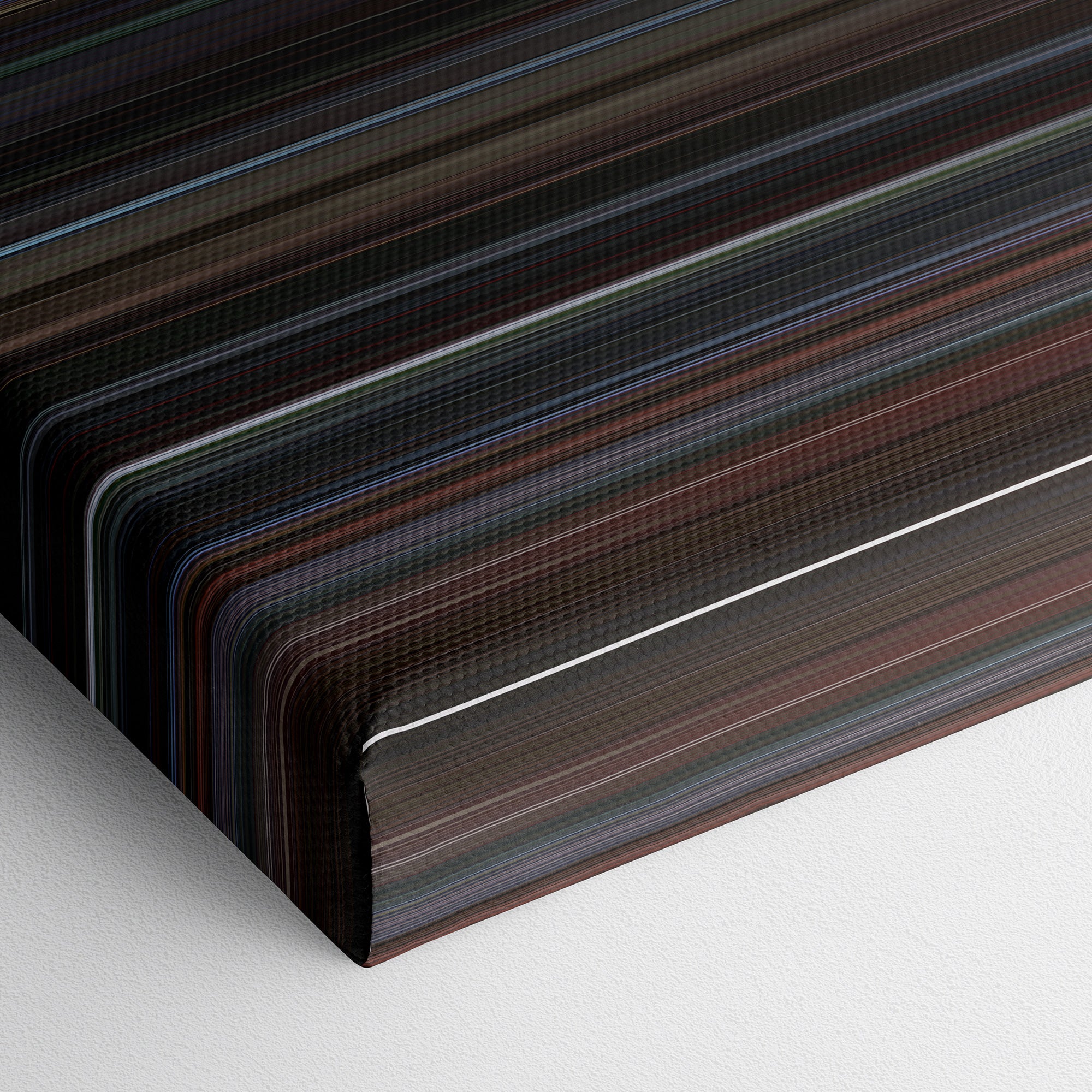 The Sixth Sense (1999) CineSpectrum Color Spectrum Canvas Print - Close Up of Bottom of Print