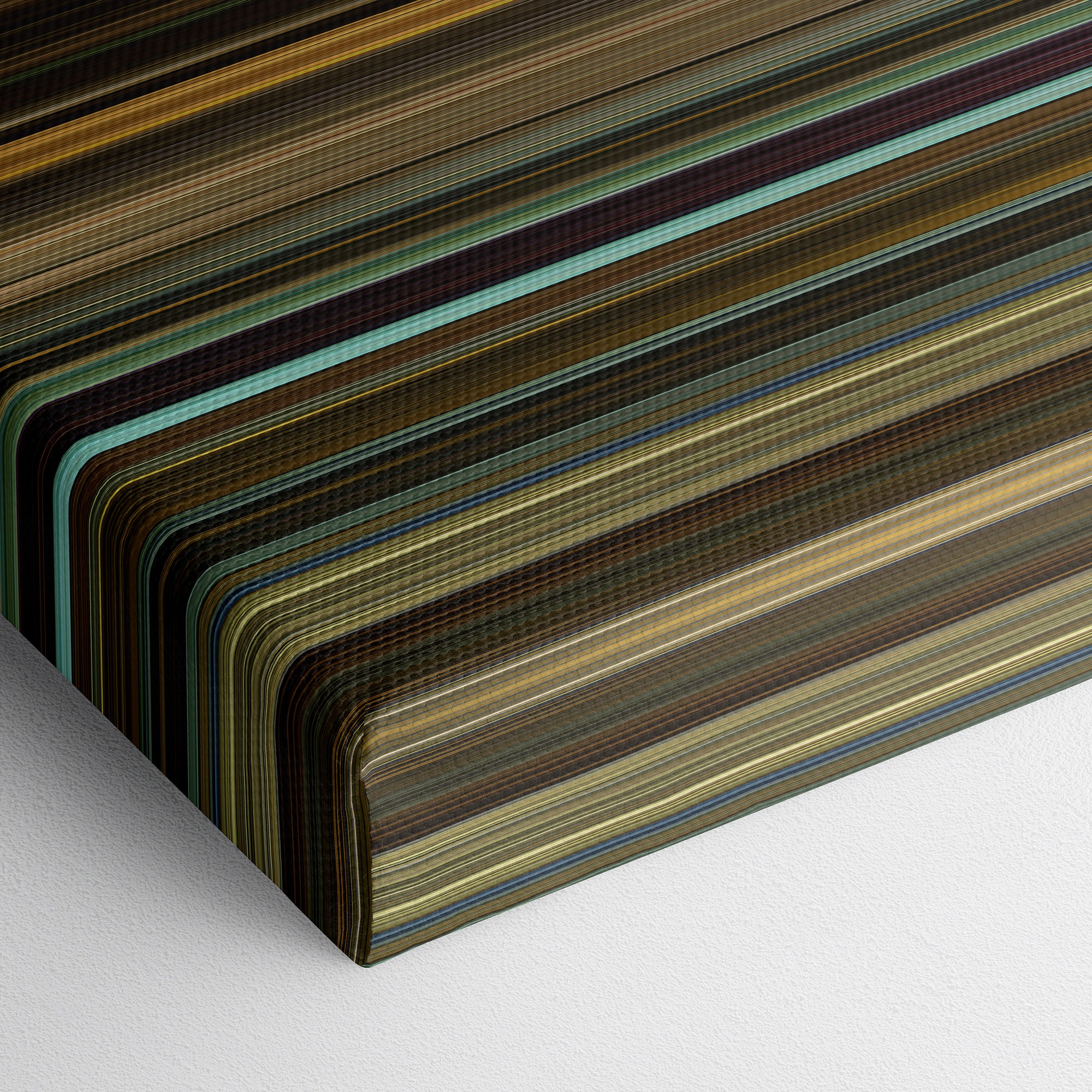The Social Network (2010) CineSpectrum Color Spectrum Canvas Print - Close Up of Bottom of Print