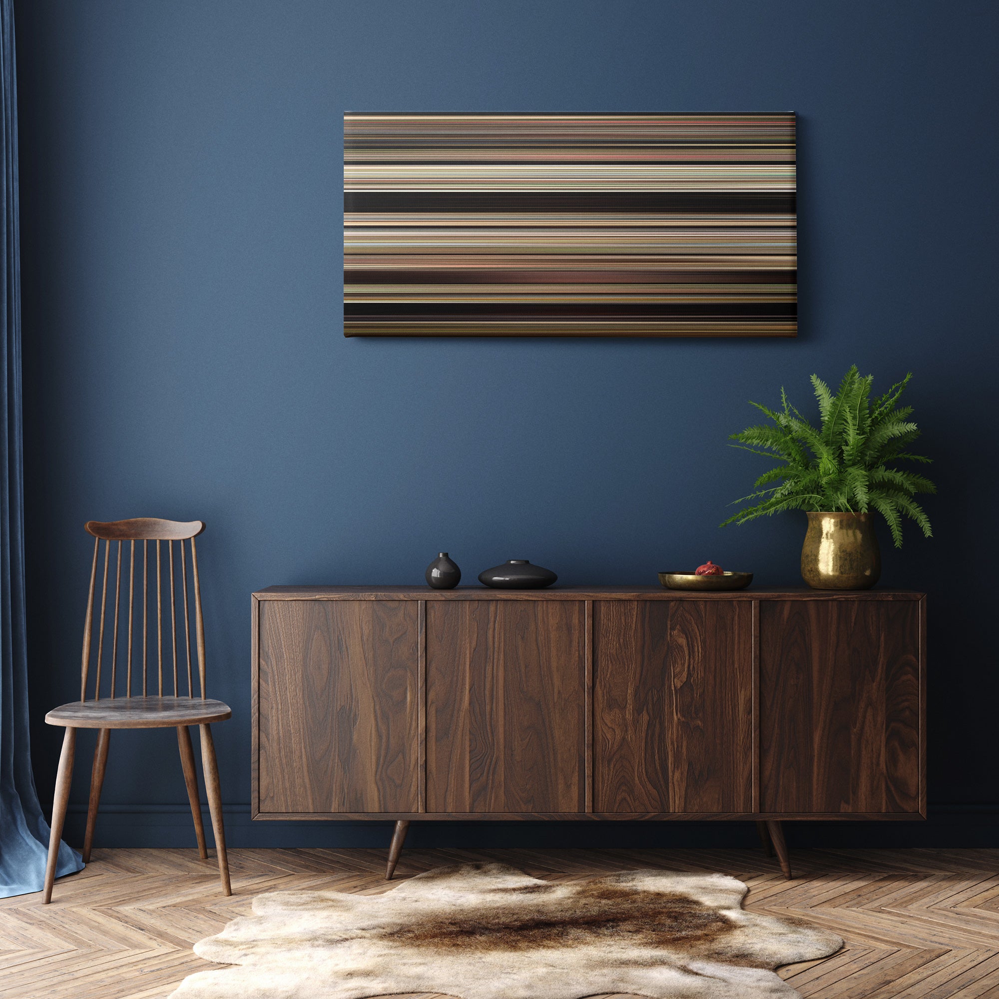 The Straight Story (1999) CineSpectrum Color Spectrum Canvas Print - Hanging Horizontal on Wall in Room
