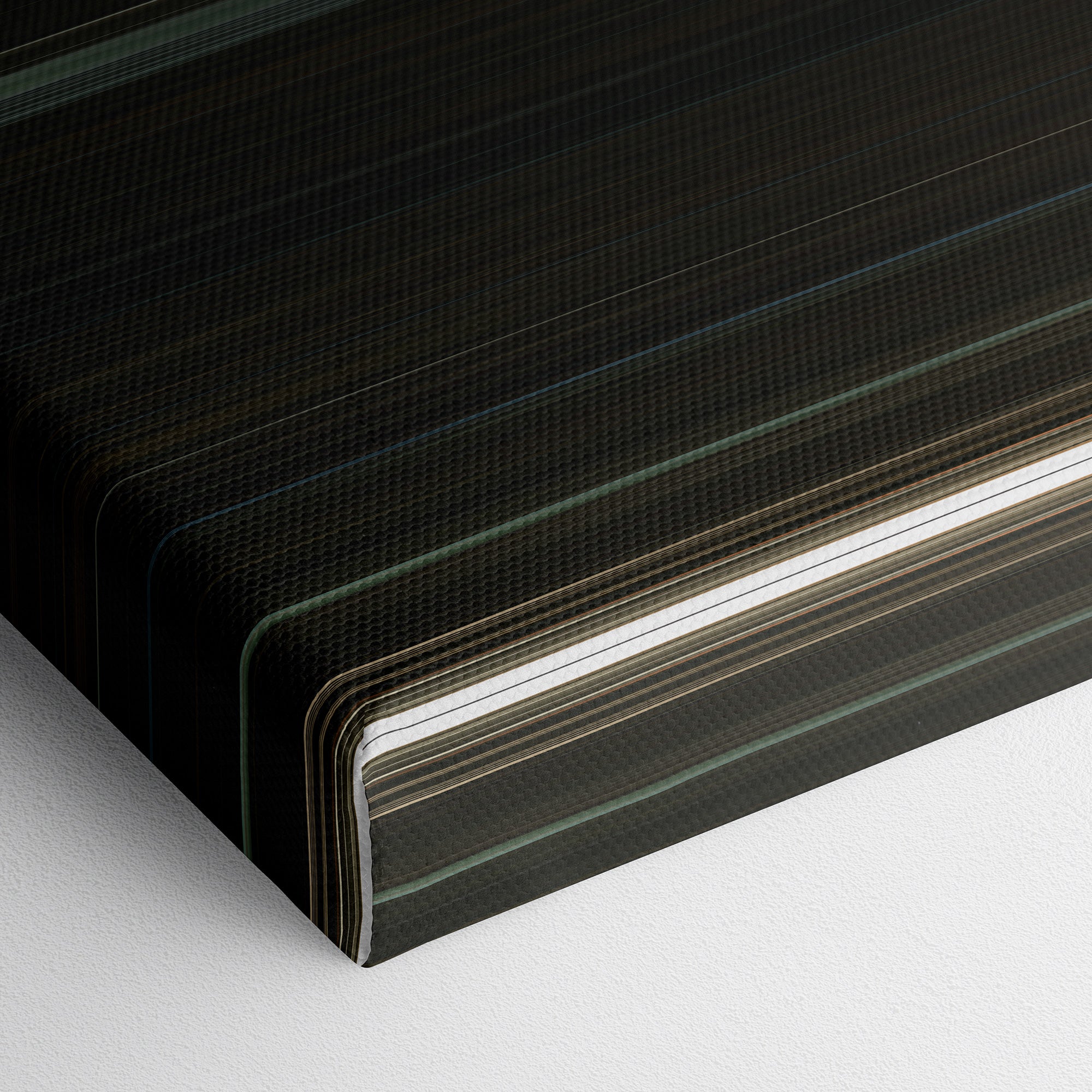The Whale (2022) CineSpectrum Color Spectrum Canvas Print - Close Up of Bottom of Print